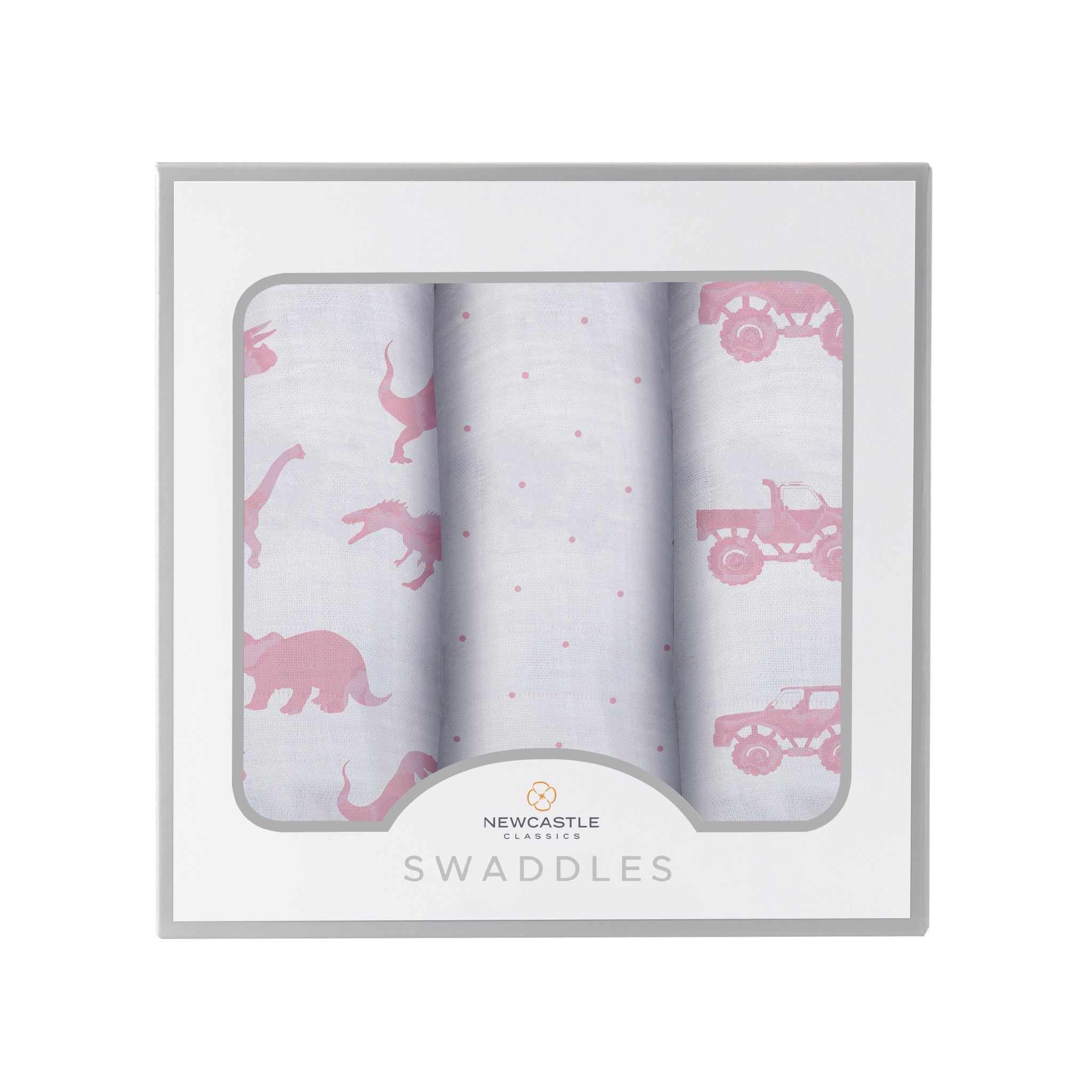 Pretty In Pink Bamboo Muslin Swaddle 3PK