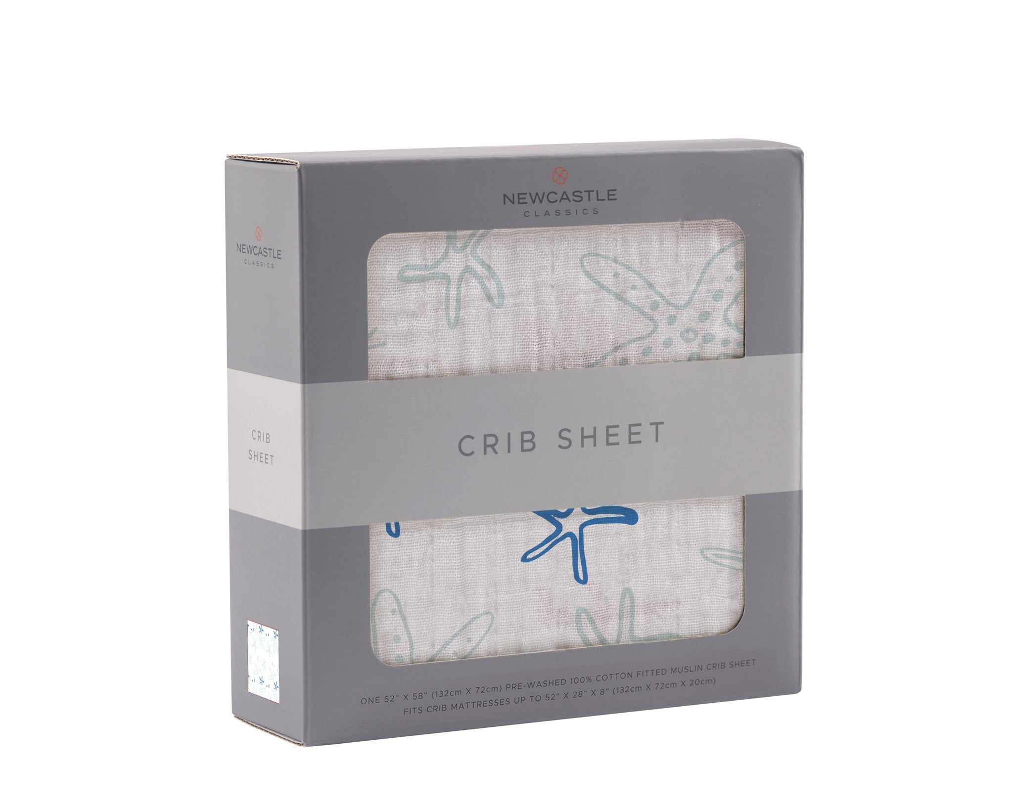 Starfish Cotton Muslin Crib Sheet