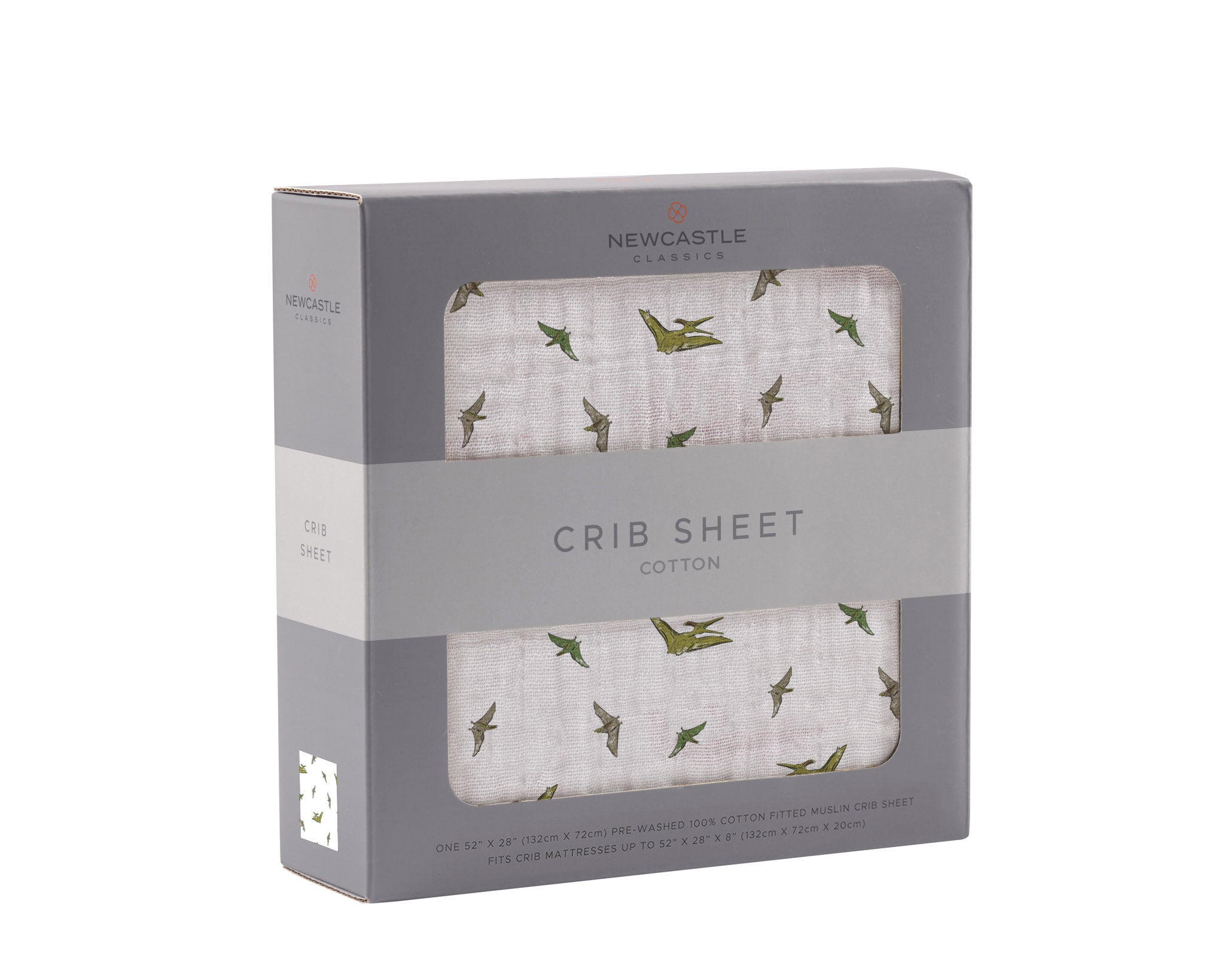 Pteranodon Cotton Muslin Crib Sheet