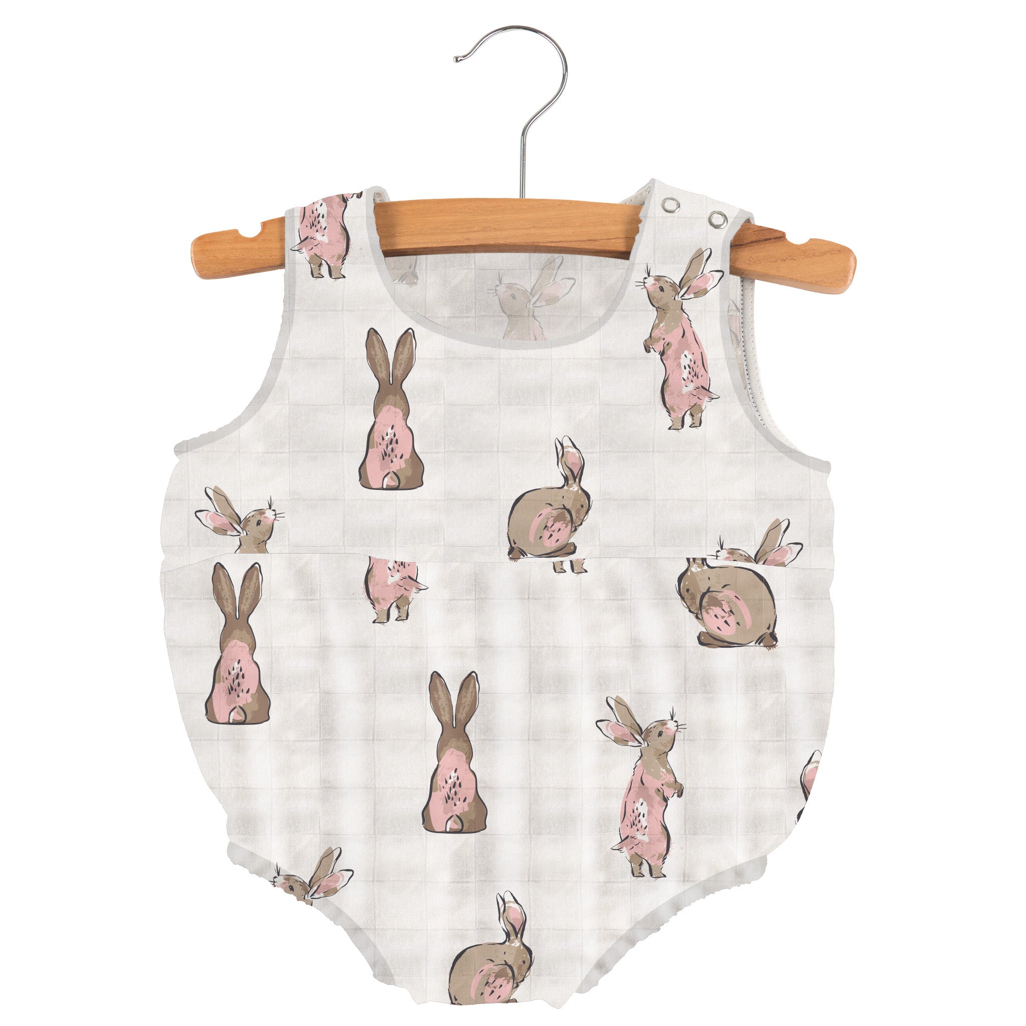 Powder Pink Bunnies Bamboo Newcastle Mini Bubble