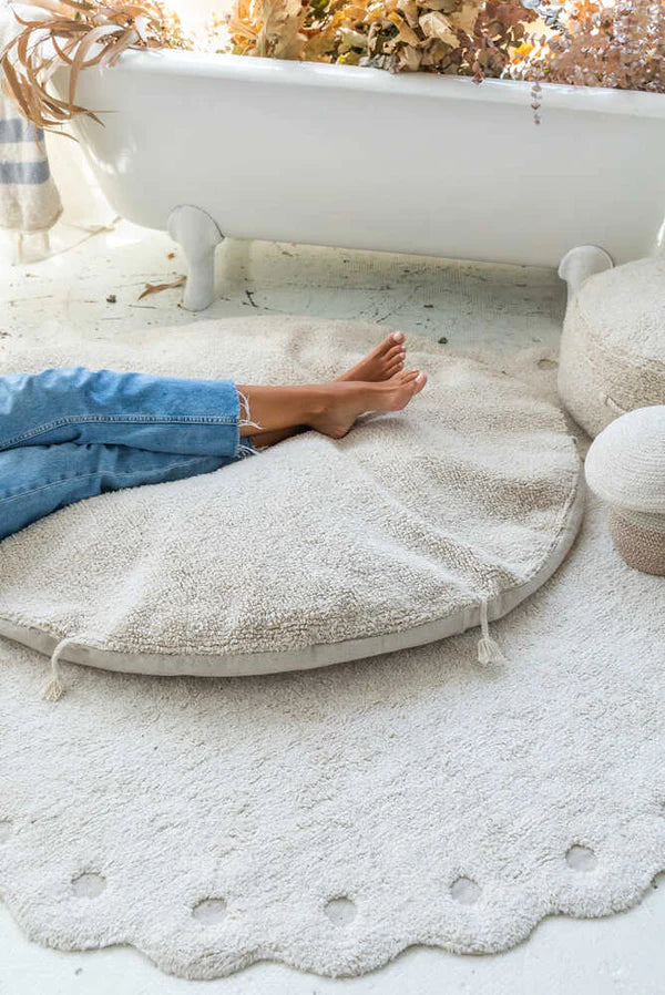 SLEEPOVER POUF LOU NATURAL  Little Wonder & Co   