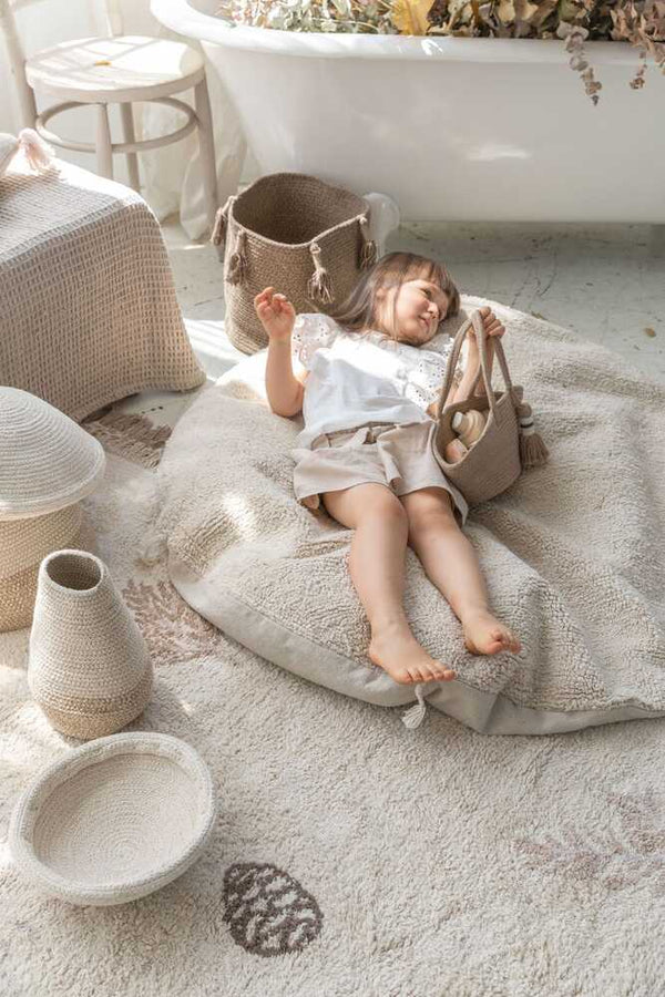 SLEEPOVER POUF LOU NATURAL  Little Wonder & Co   