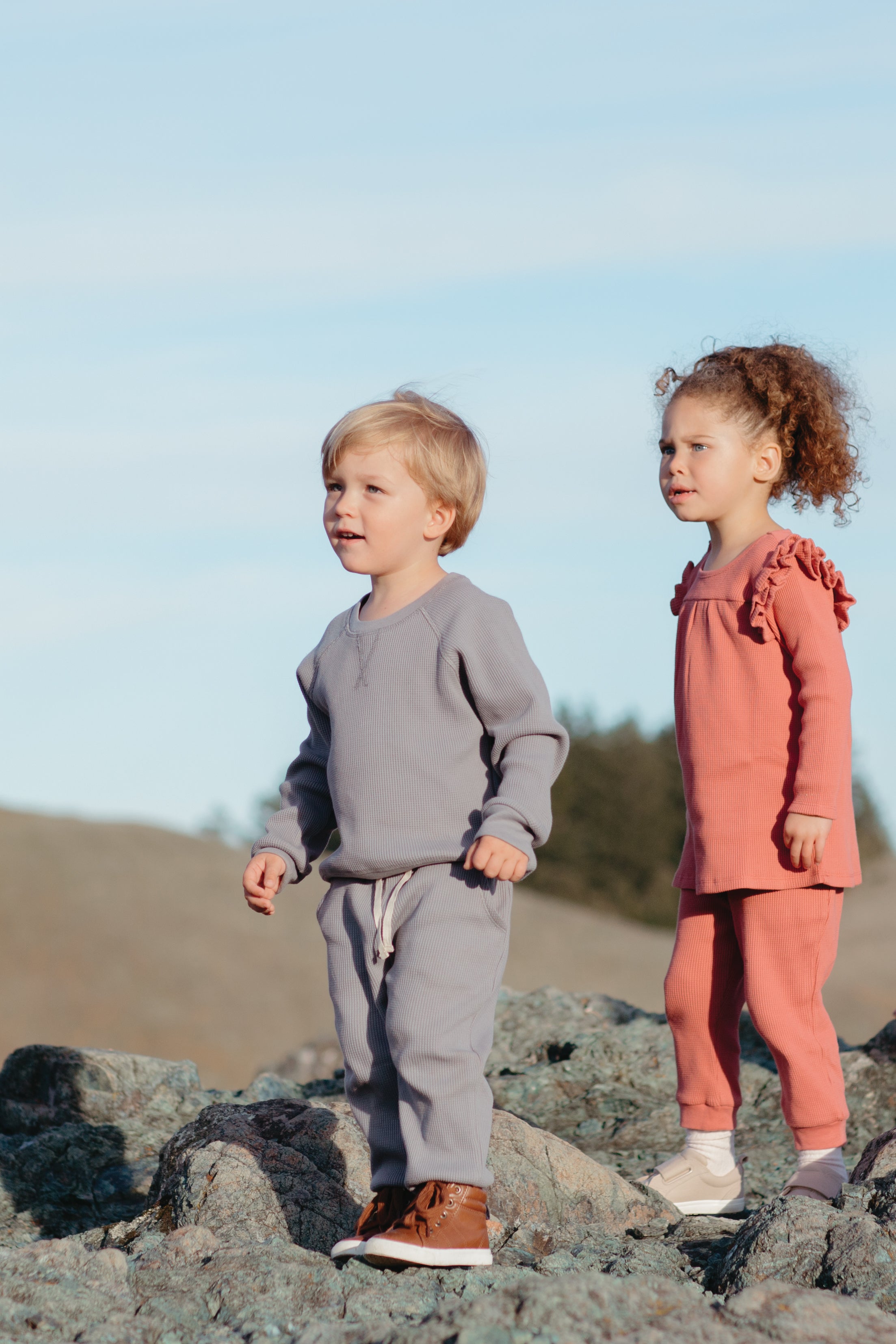 Waffle Joggers - Terra Cotta