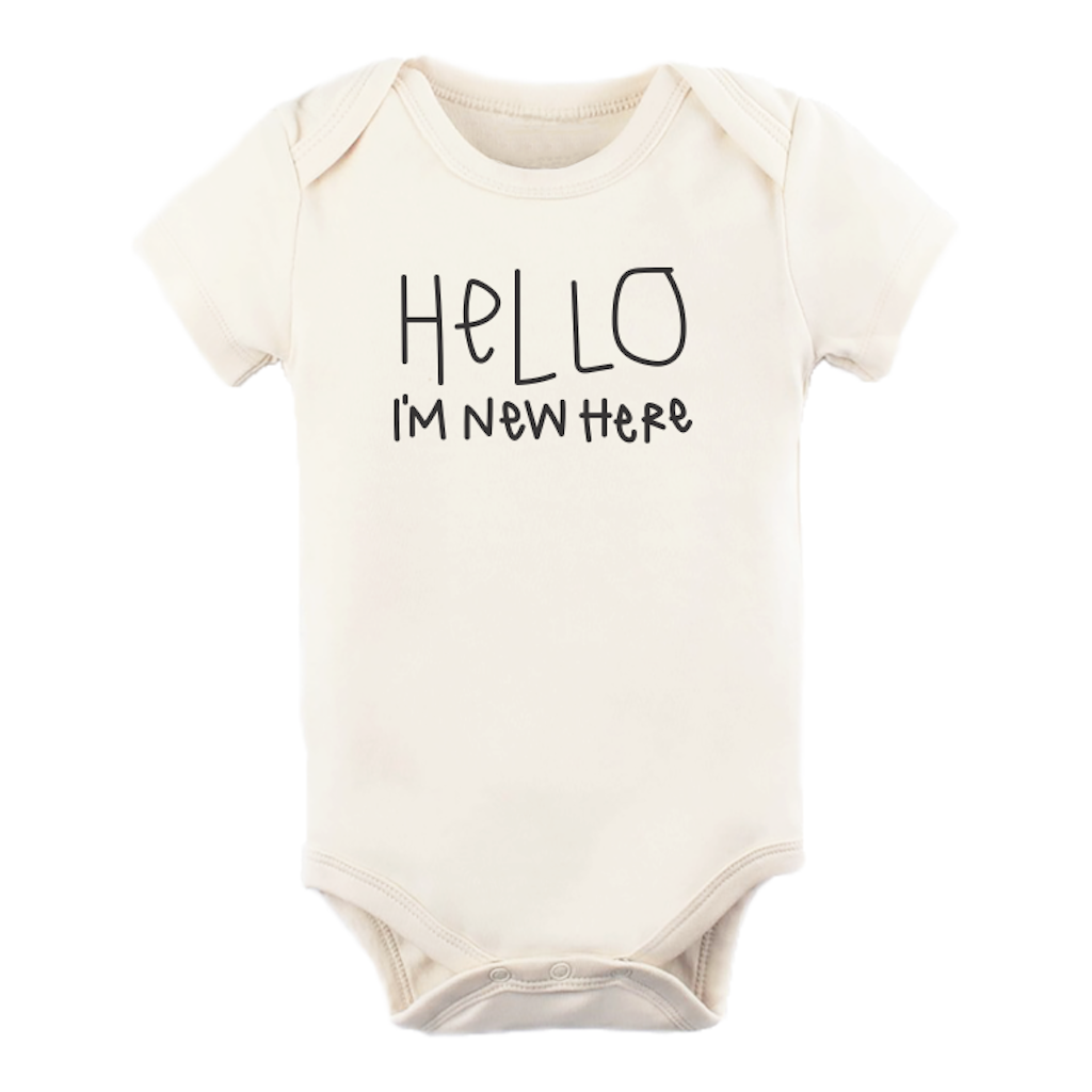 Hello I'm New Here - Organic Cotton Bodysuit