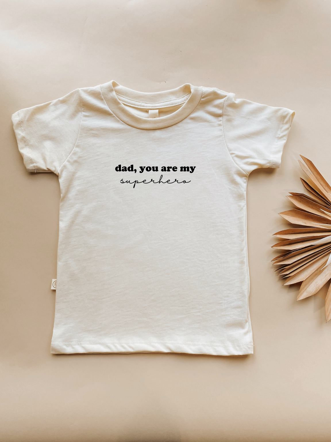 Toddler Crew Neck Tee | Dad Superhero | Organic Cotton