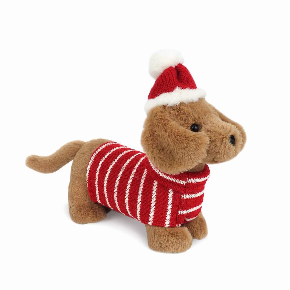 Jingle Holiday Dachshund WINTERY PLUSH TOYS MON AMI   