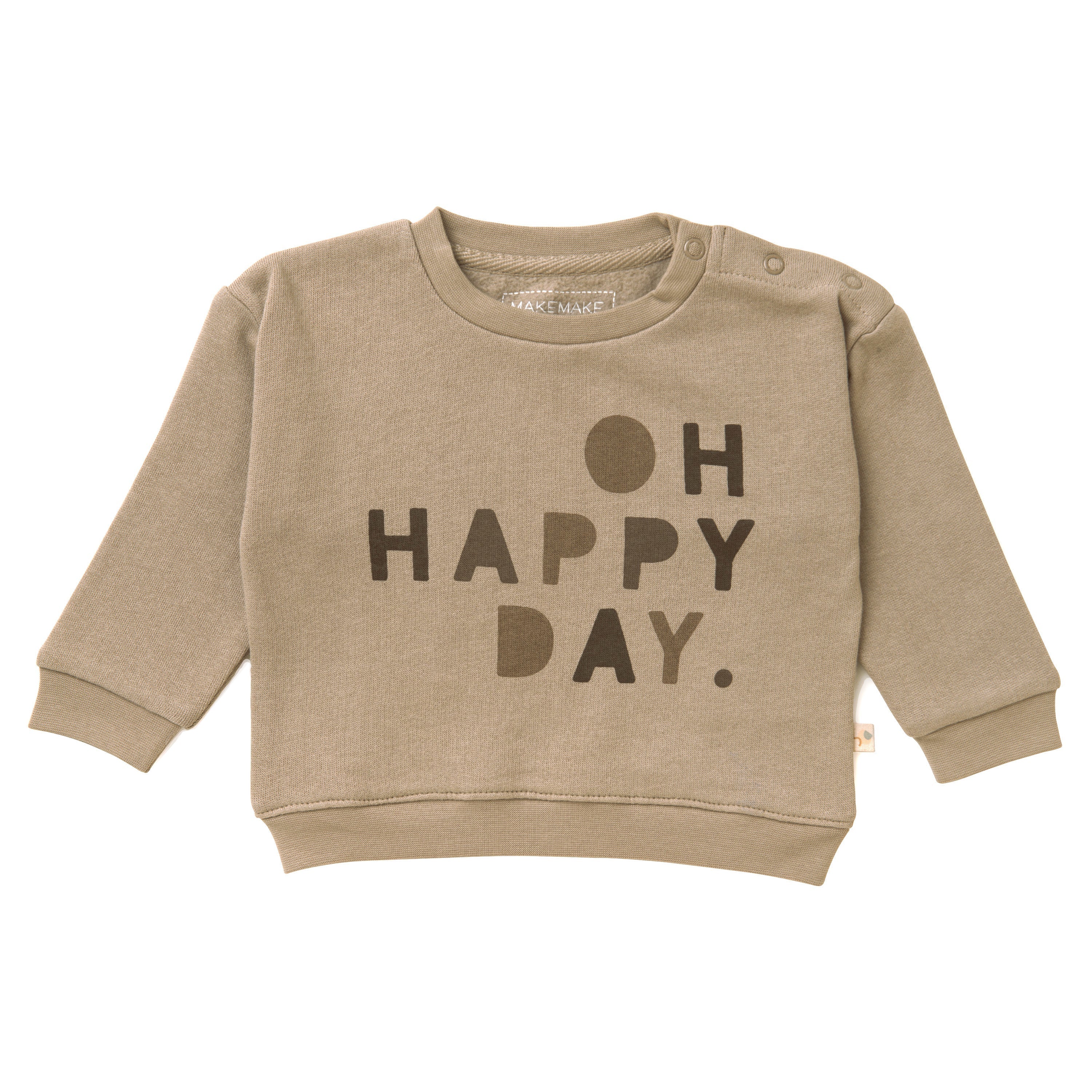 Organic Kids Sweatshirt - Happy Day Sweatshirt Makemake Organics   