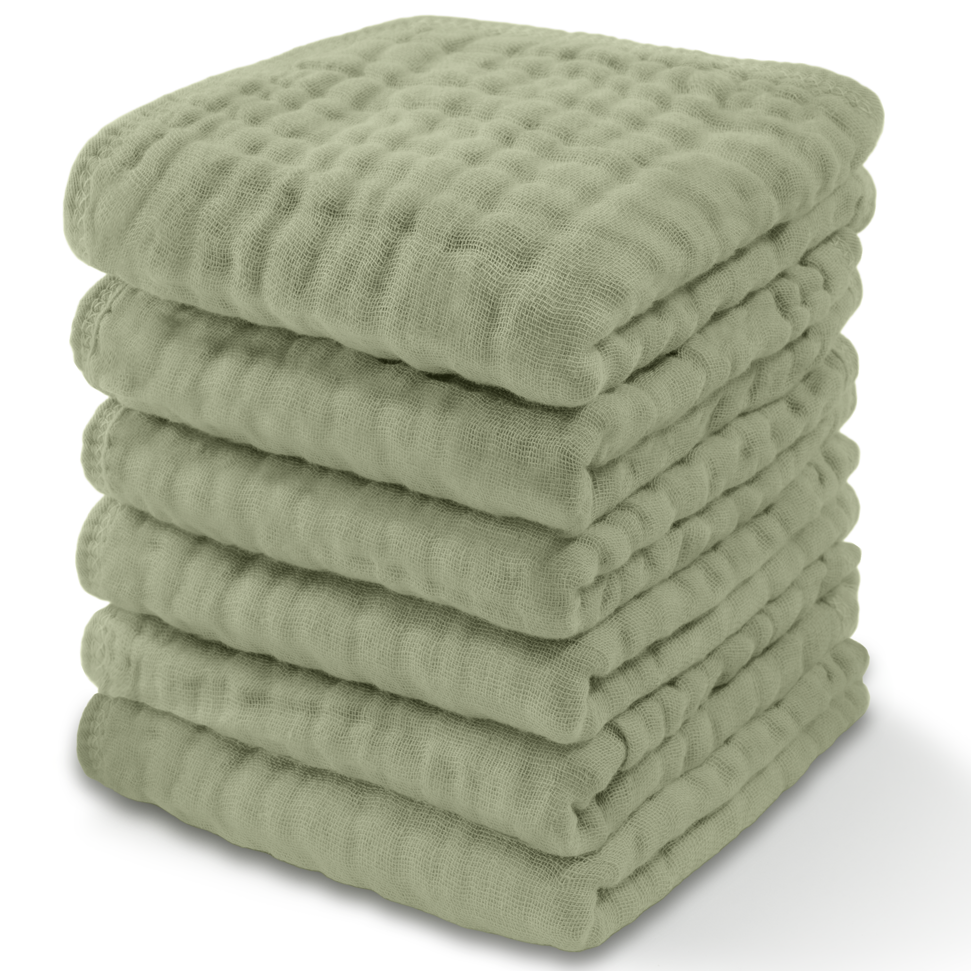 Muslin Washcloths by Comfy Cubs - Sage