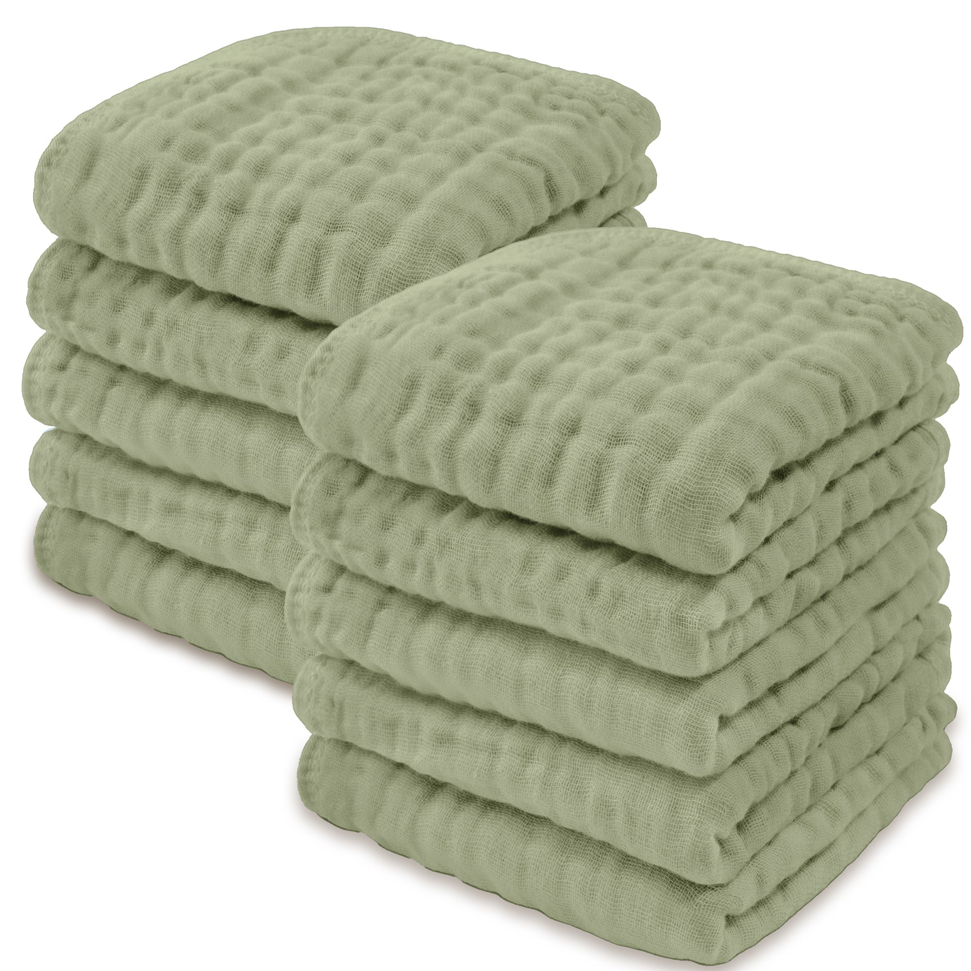 Muslin Washcloths by Comfy Cubs - Sage