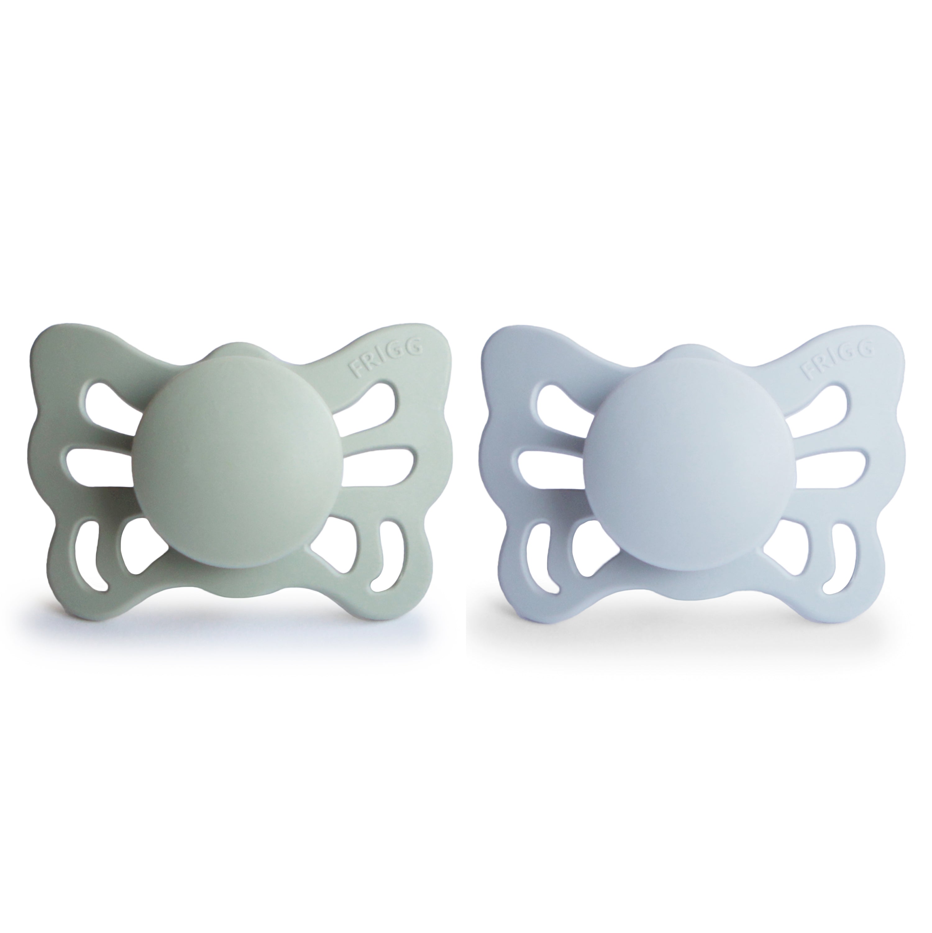 FRIGG Butterfly Anatomical Silicone Pacifier 2-Pack (0-6 Months) FRIGG PACIFIERS Mushie   