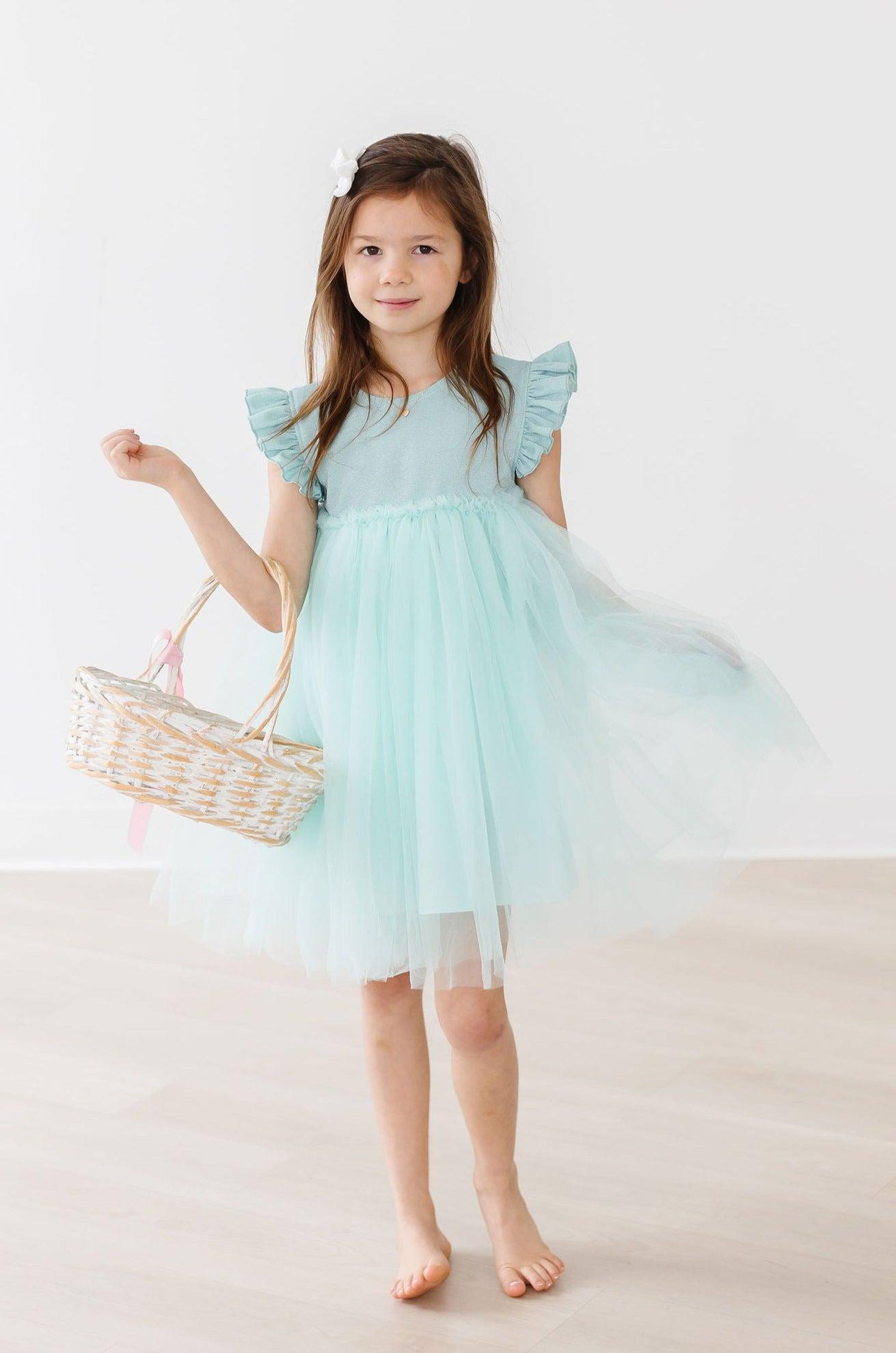 Sage Shimmer Tutu Dress