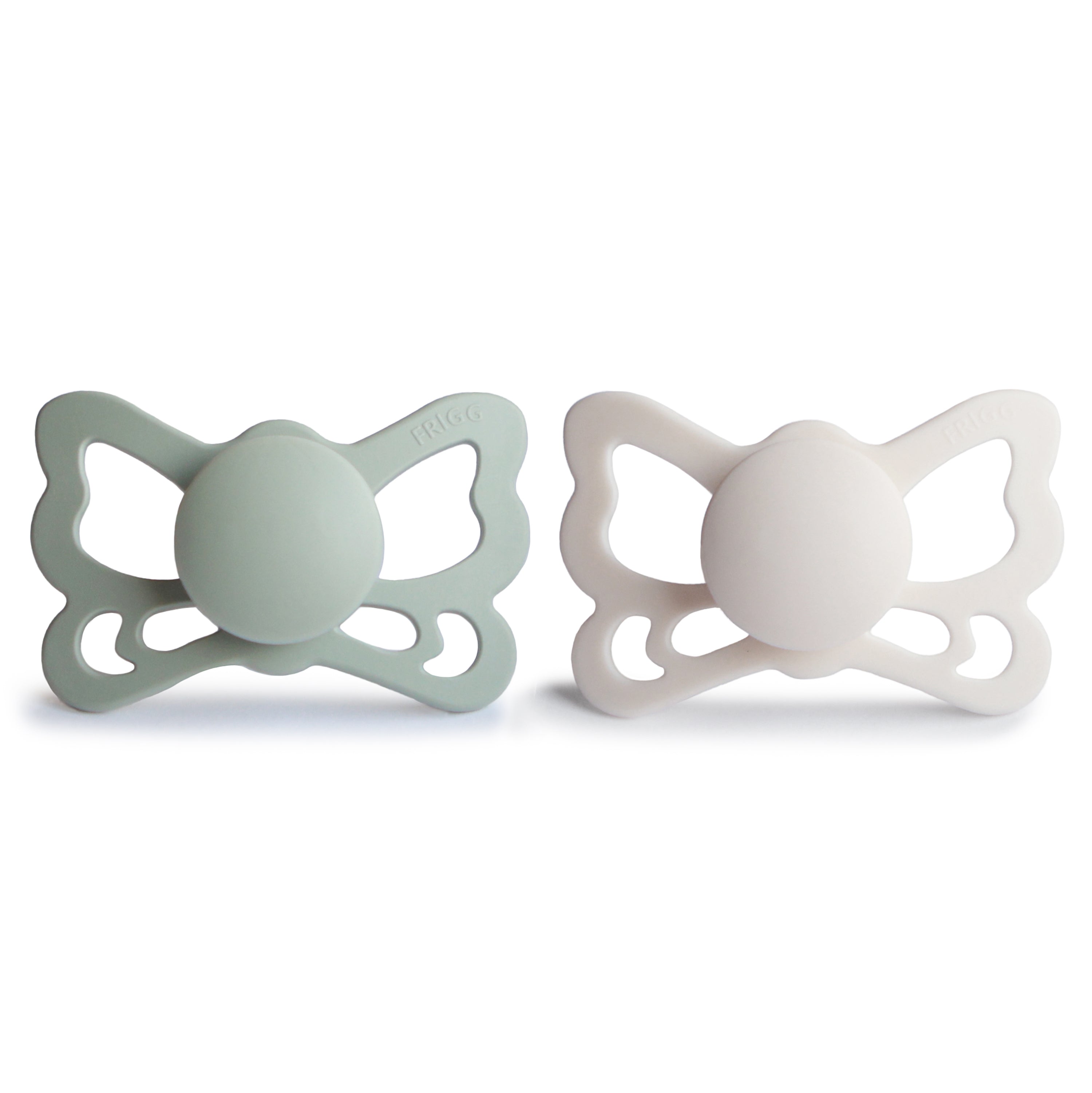 FRIGG Butterfly Anatomical Silicone Pacifier 2-Pack (6-18 Months) SILICONE FRIGG PACIFIERS Mushie   