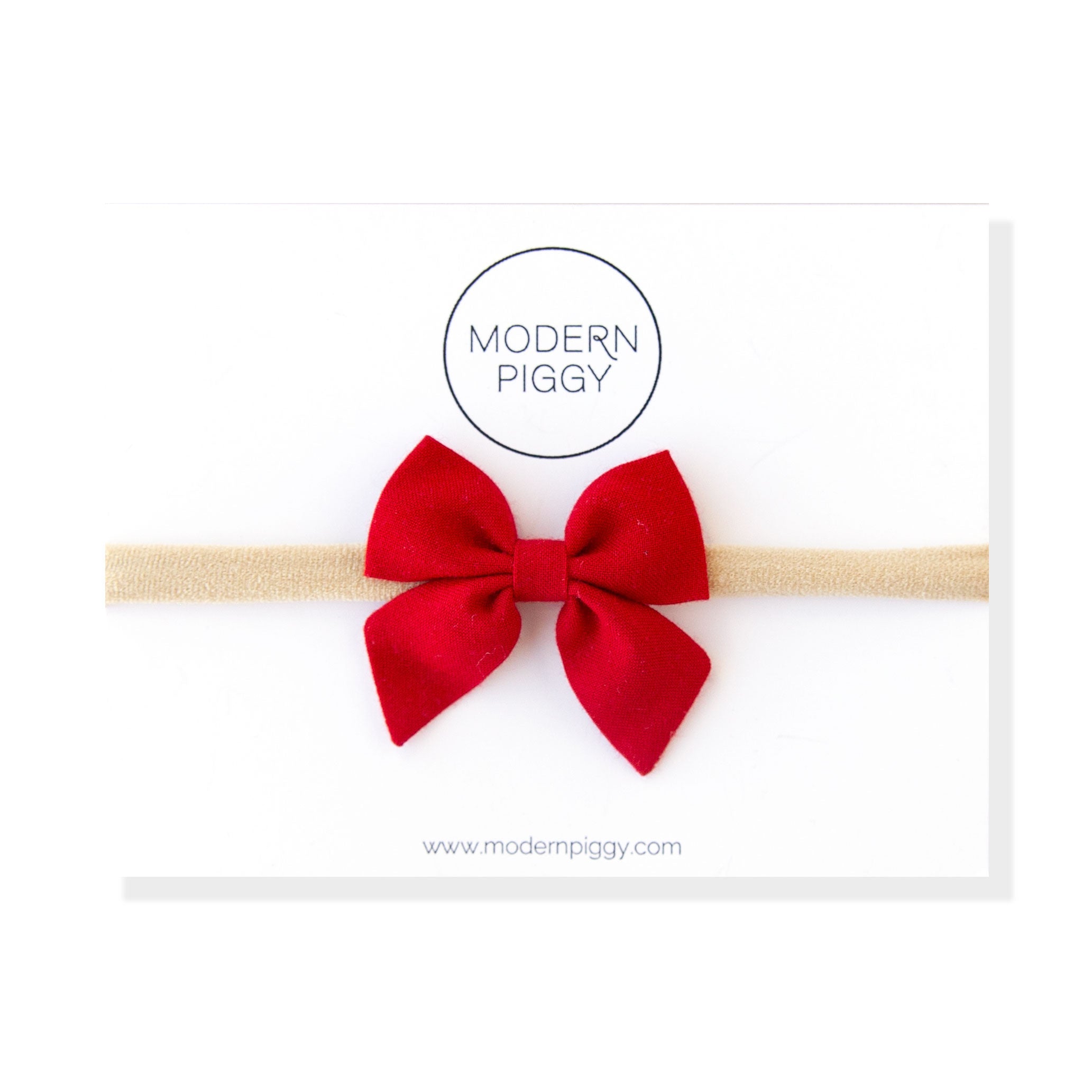 Red | Mini Piggy Bow