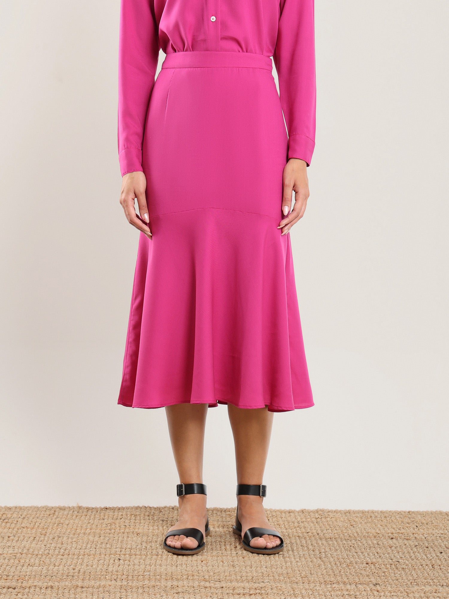 Tencel Flared Skirt - Bougainvillea