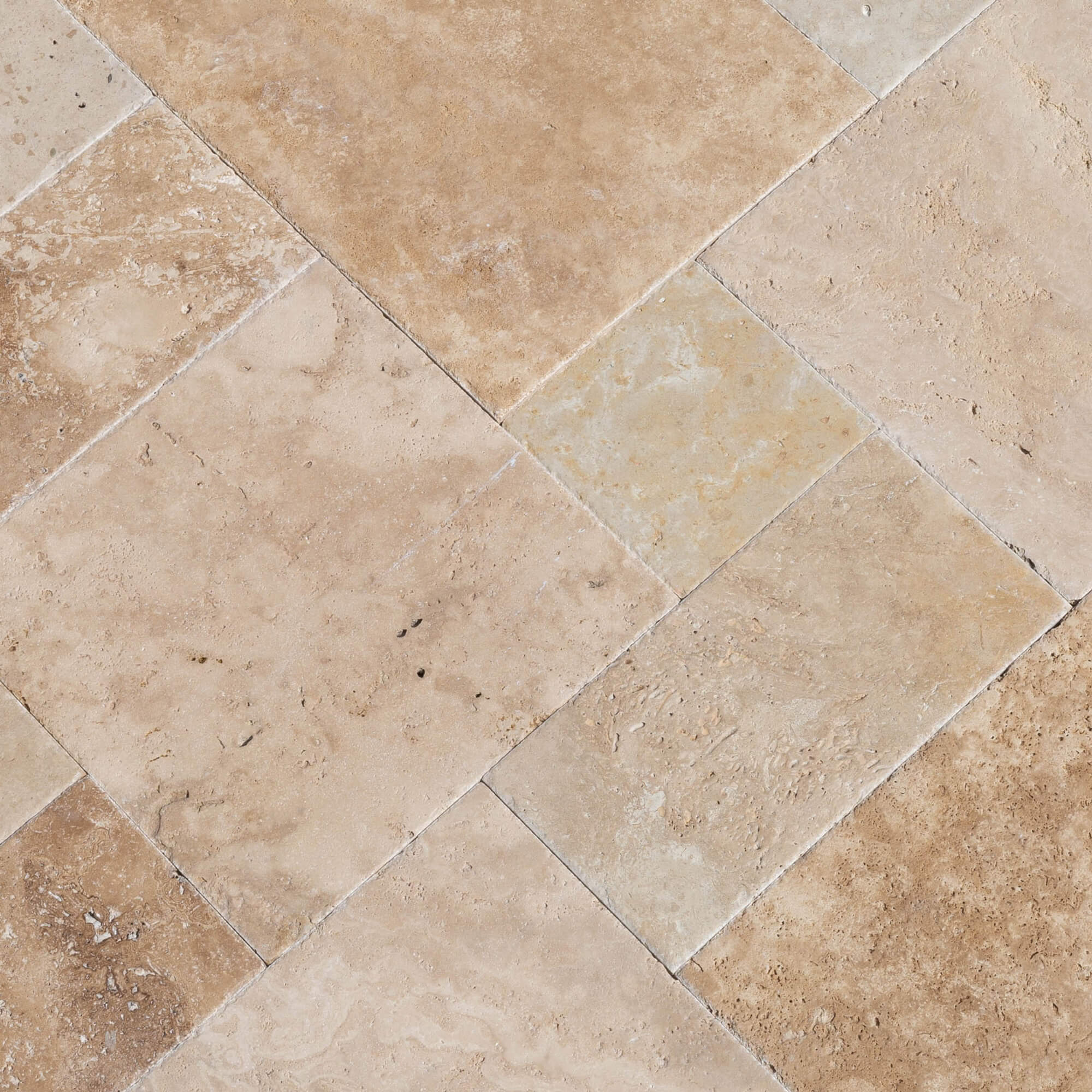 Scott Rustic Antique Pattern Brushed, Chiseled, and Unfilled Travertine Tile - Livfloors Collection