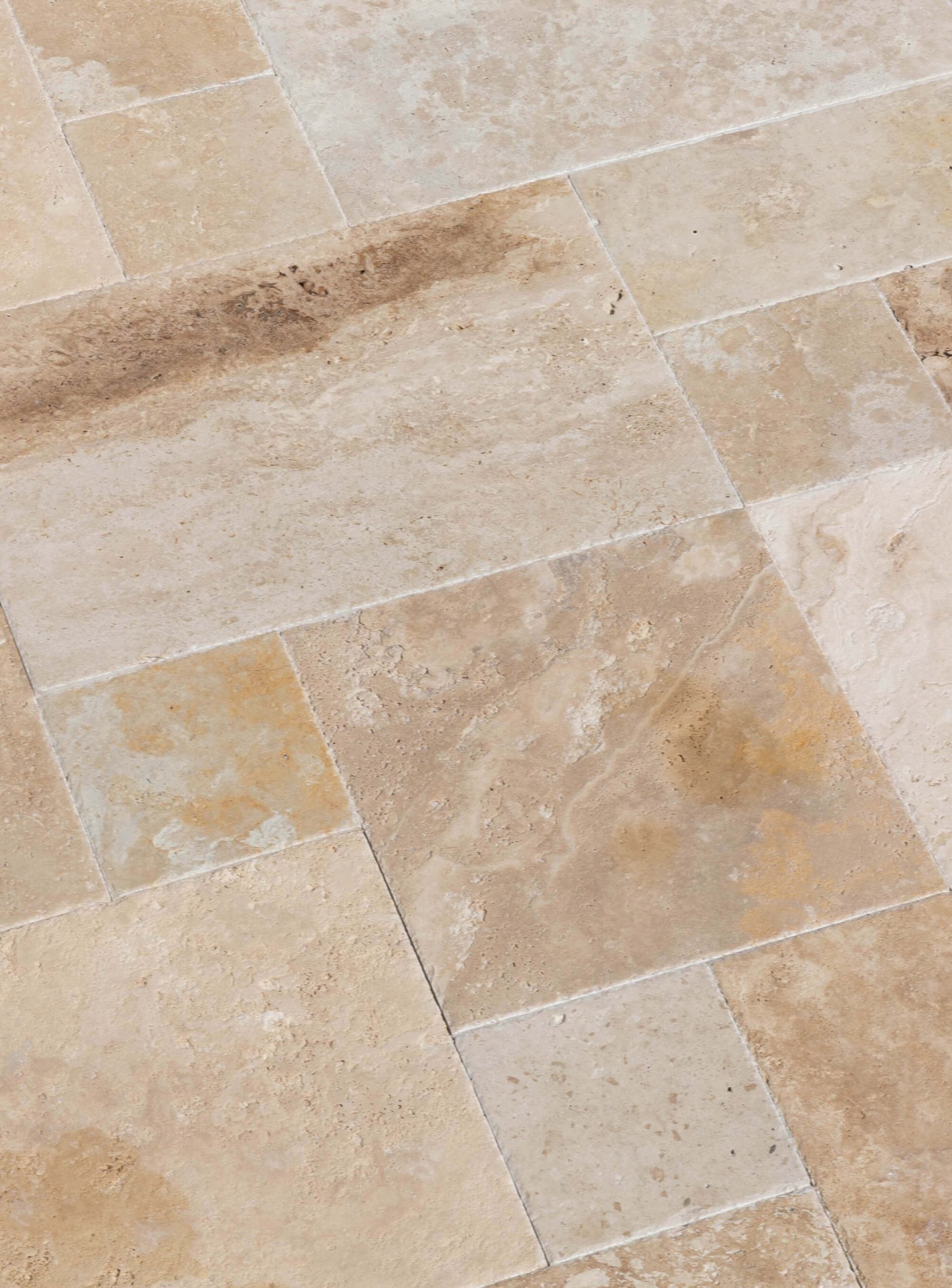Scott Rustic Antique Pattern Brushed, Chiseled, and Unfilled Travertine Tile - Livfloors Collection