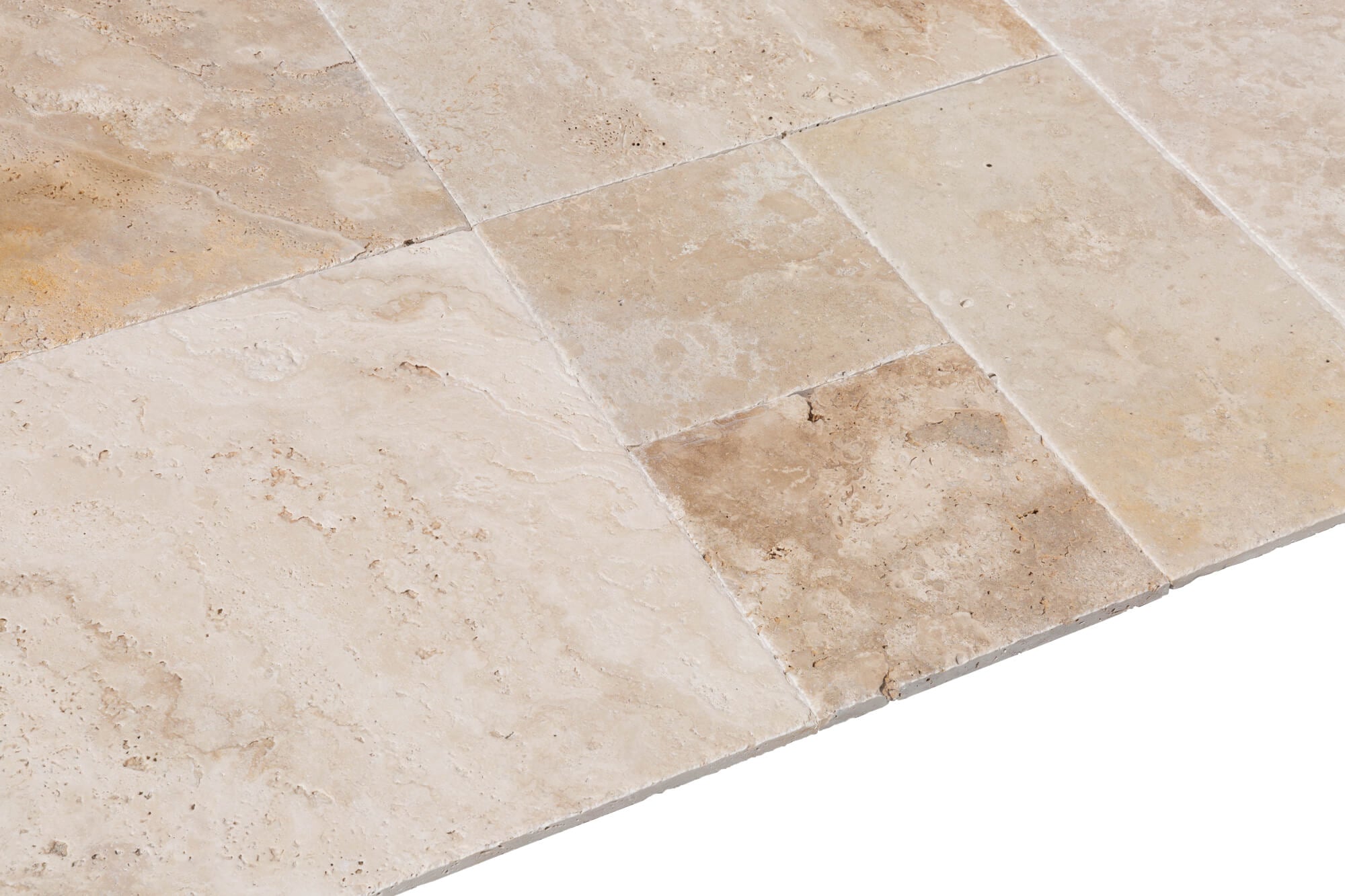 Scott Rustic Antique Pattern Brushed, Chiseled, and Unfilled Travertine Tile - Livfloors Collection
