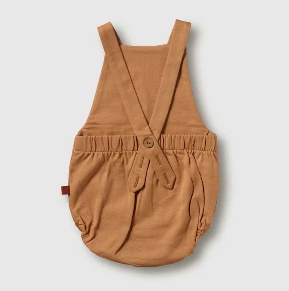 Organic Strap Romper -  Fawn