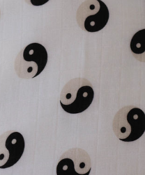 Muslin Crib Sheet | Black & Ivory Yin Yang