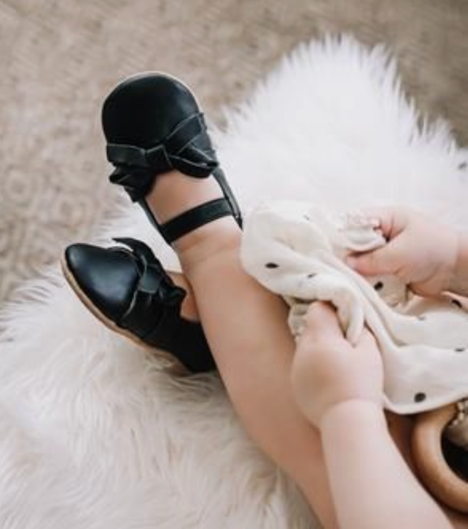 Midnight Black Ballet Flat {Premium Leather}