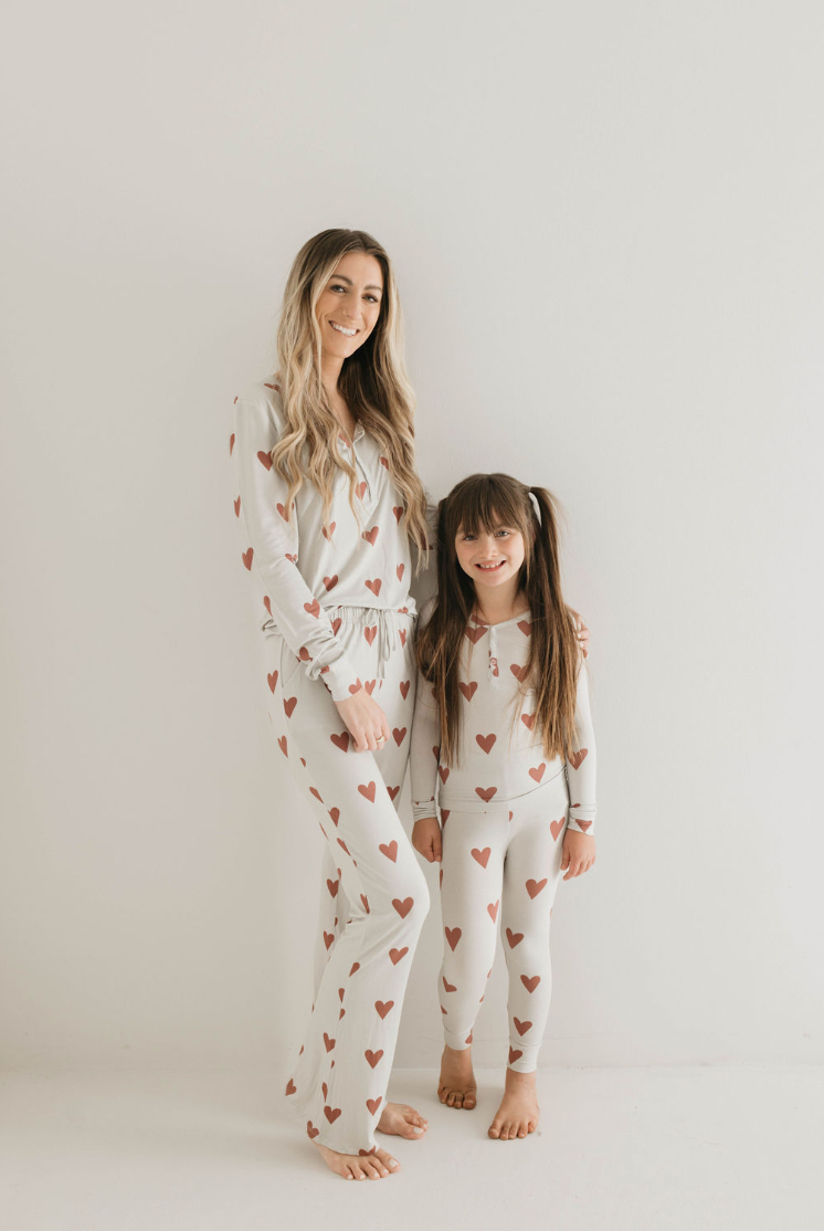 Bamboo Two Piece Pajama | Queen Of Hearts | Paisley’s Hand Drawn Print