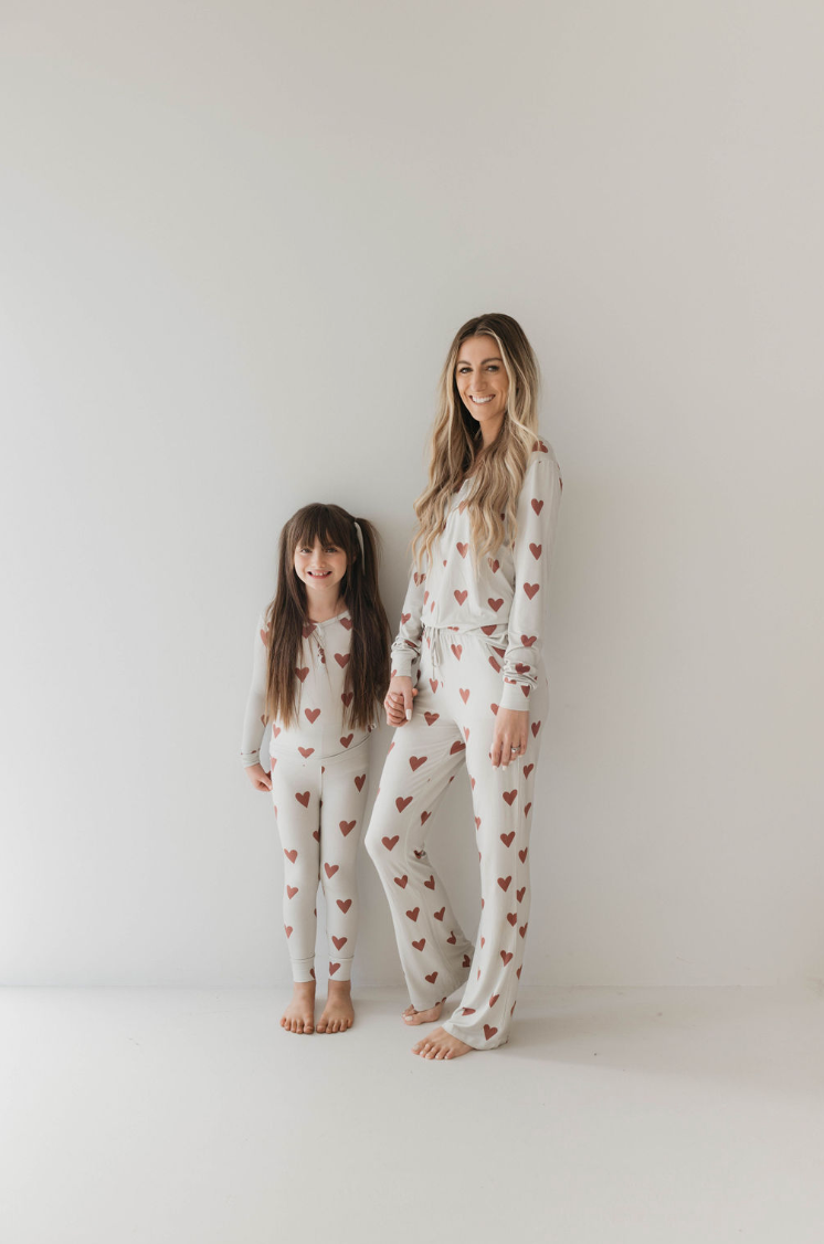 Women's Bamboo Pajamas | Queen Of Hearts Paisley’s Hand Drawn Print