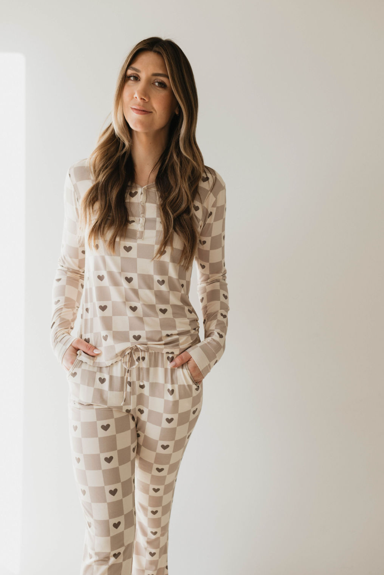 Women's Bamboo Pajamas | Check Your Heart