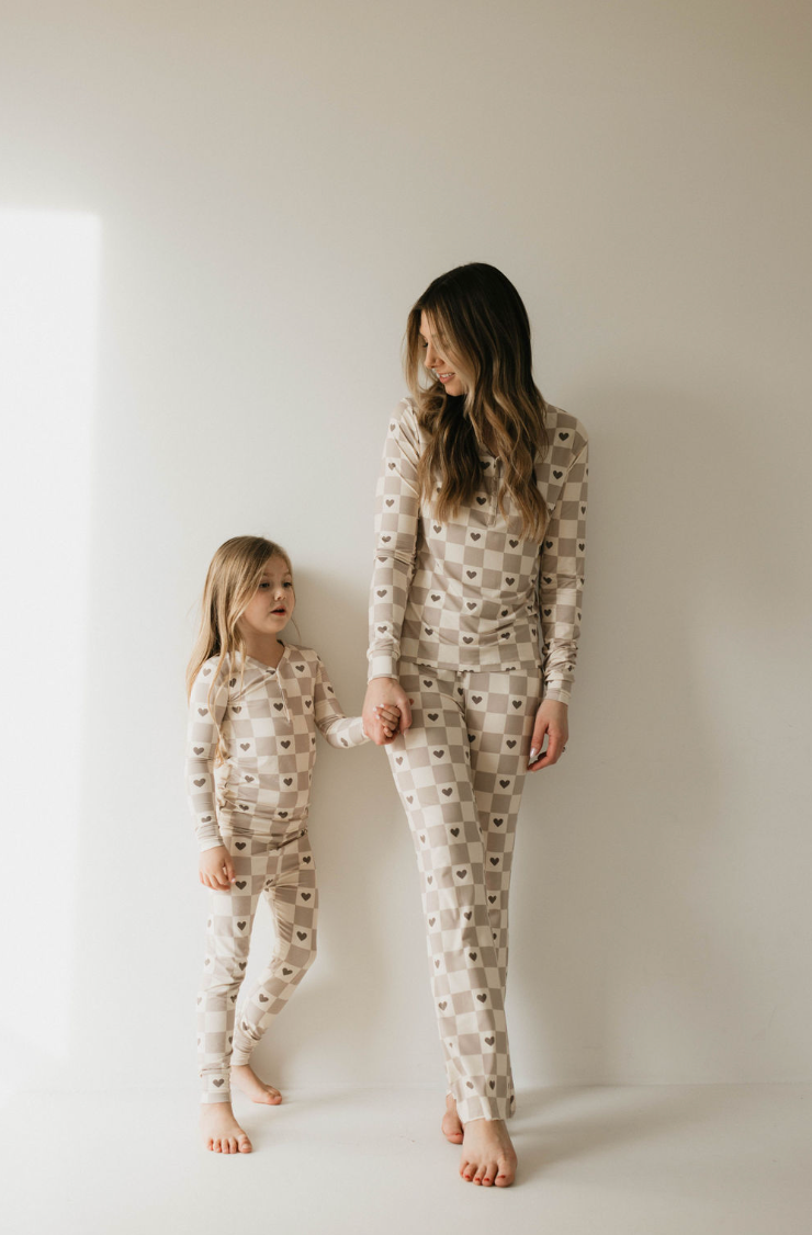 Women's Bamboo Pajamas | Check Your Heart