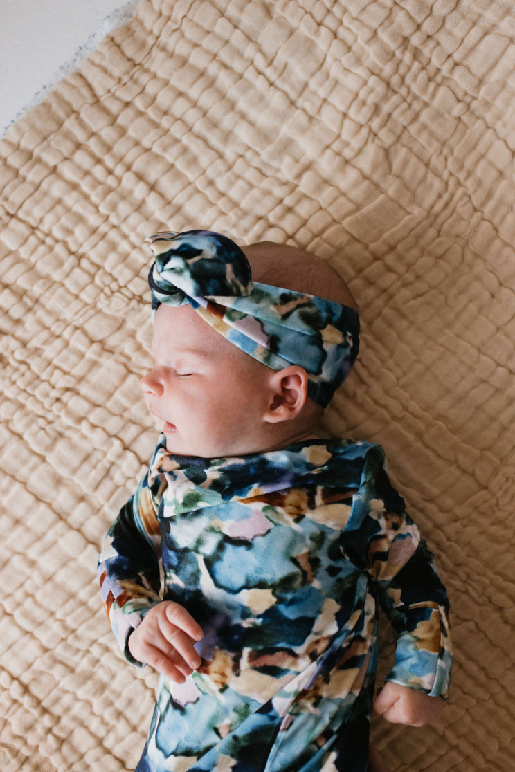 Bamboo Knotted Gown | Charli Print  forever french baby   