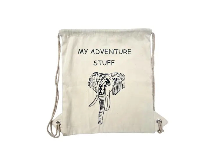 Basecamp Adventure Drawstring Bag | Handmade Kids Backpack