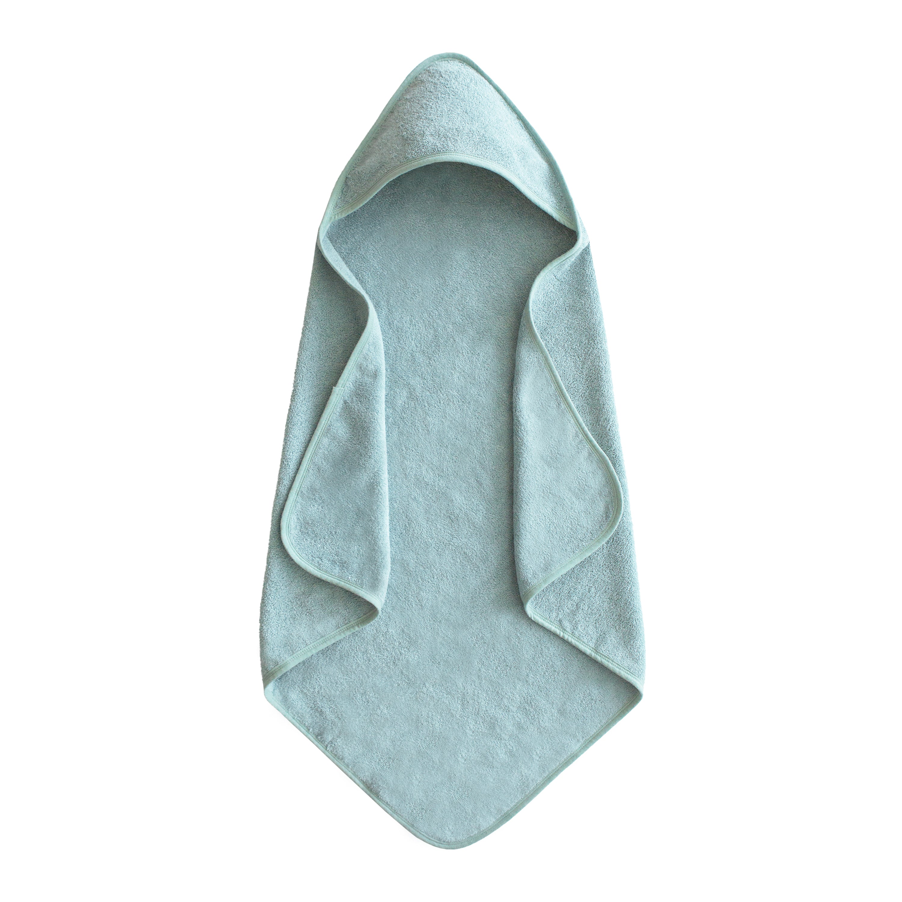 Organic Cotton Baby Hooded Towel Hooded Towel Mushie Sea Mist  