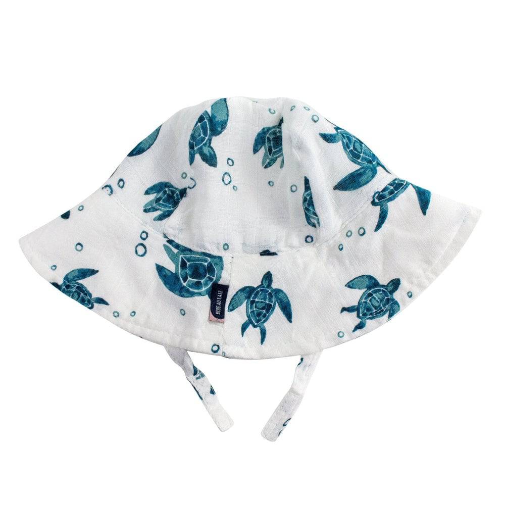 Sea Turtles Oh So Soft Muslin Sun Hat Sun Hat Bebe au Lait   