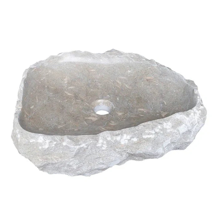 Seagrass Fossil Limestone Rustic Above Vanity Bathroom Vessel Sink Polished Interior Rustic Exterior