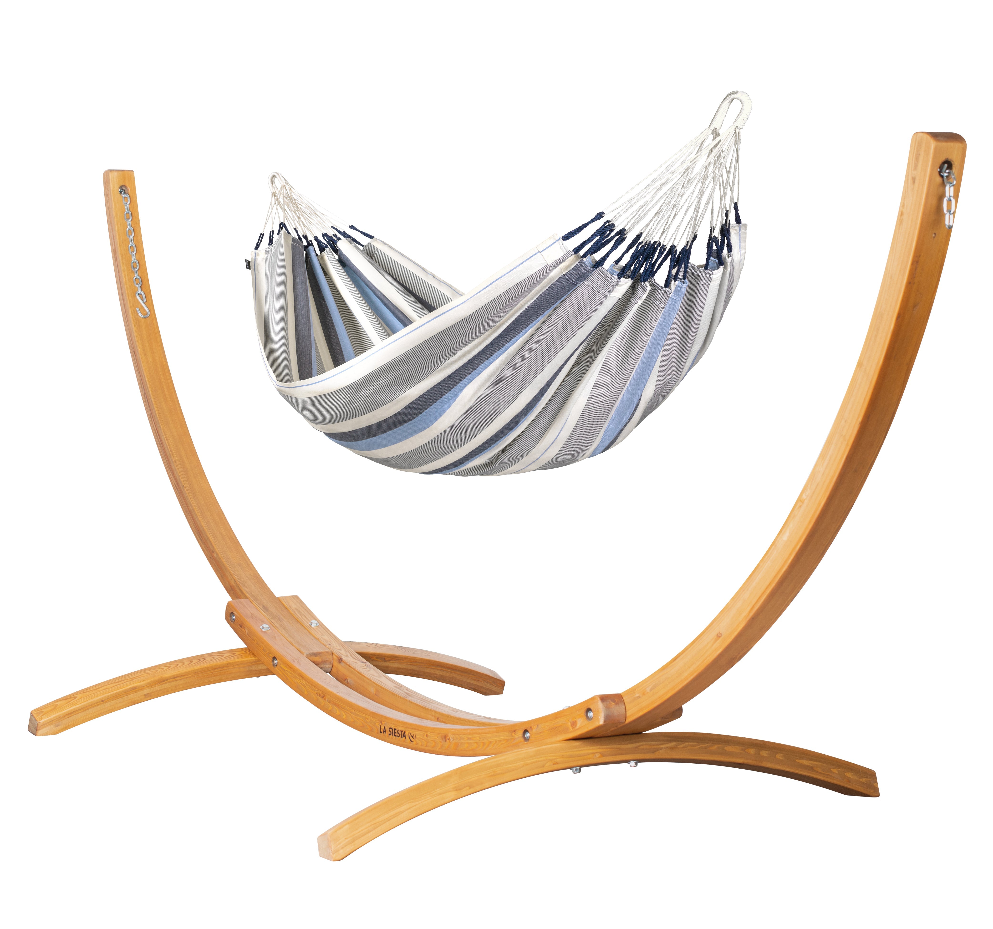 Elipso Outdoor Sea Salt -  Weather-Resistant Kingsize Hammock with FSC® certified Larch Stand