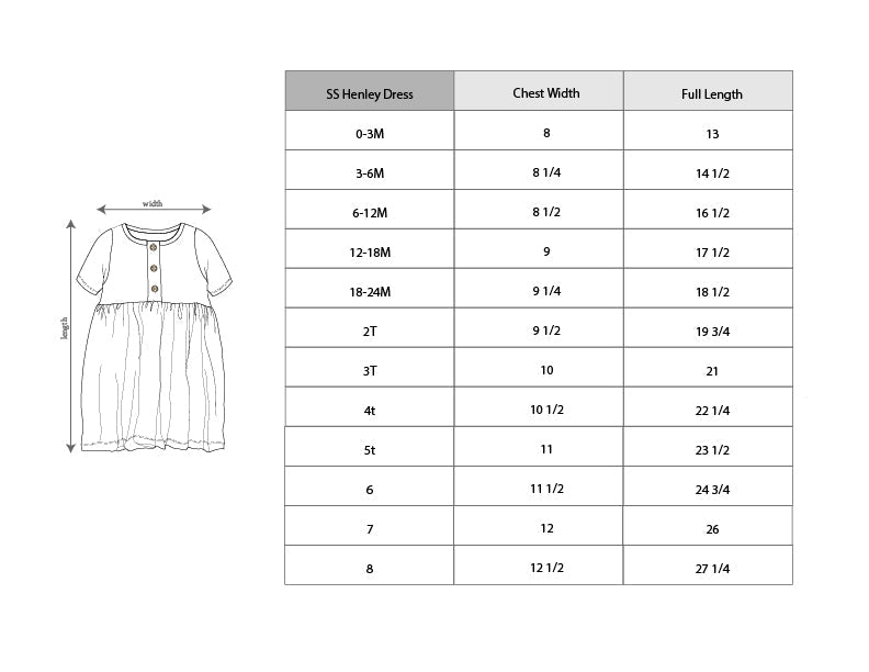 Girl's Short Sleeve Henley Dress