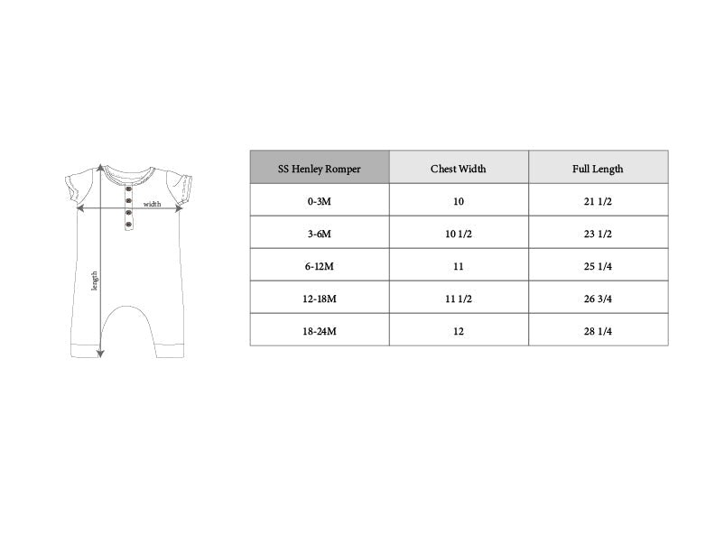 Baby Boy Short Sleeve Henley Romper