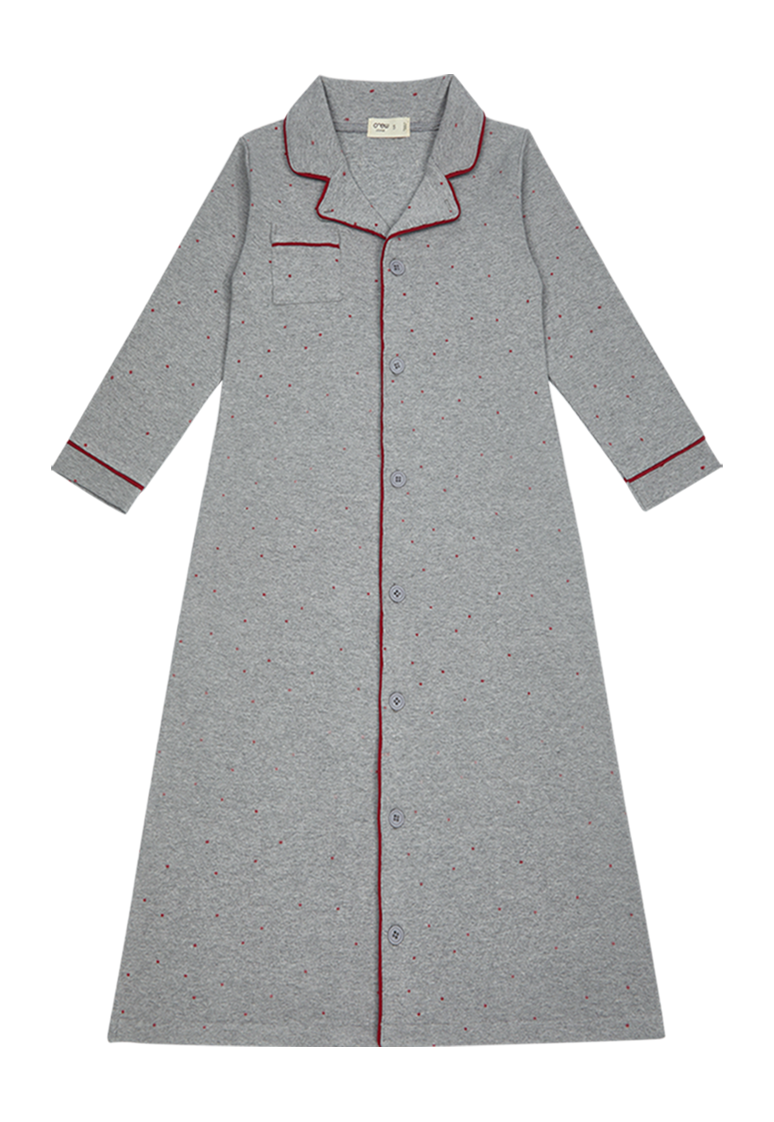 Polka Dot Lounge Nightgown - Pink