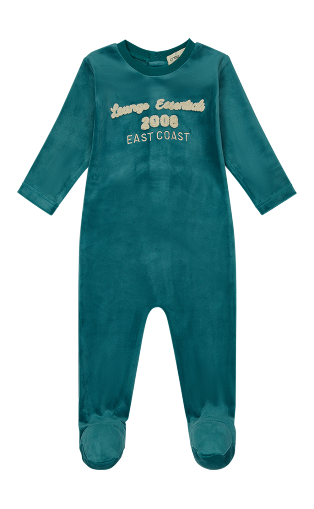 Terry Applique Footie - Green