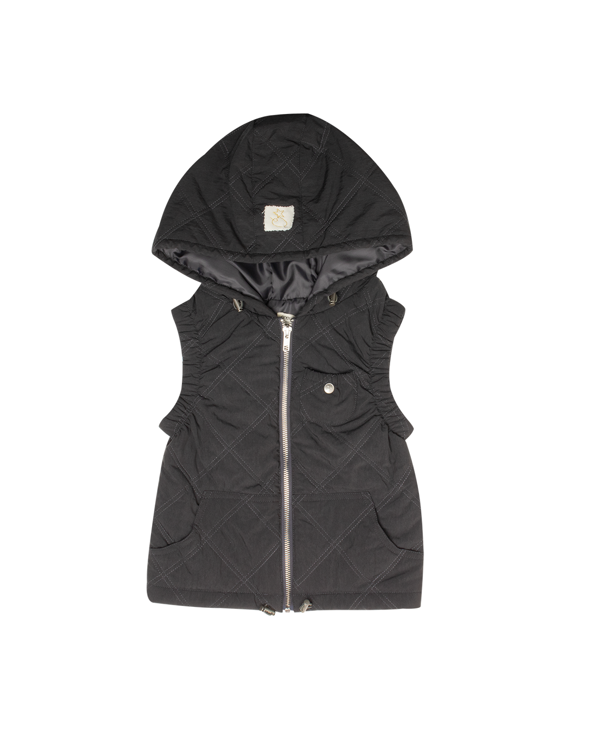 Lyla Quilted Vest - Black