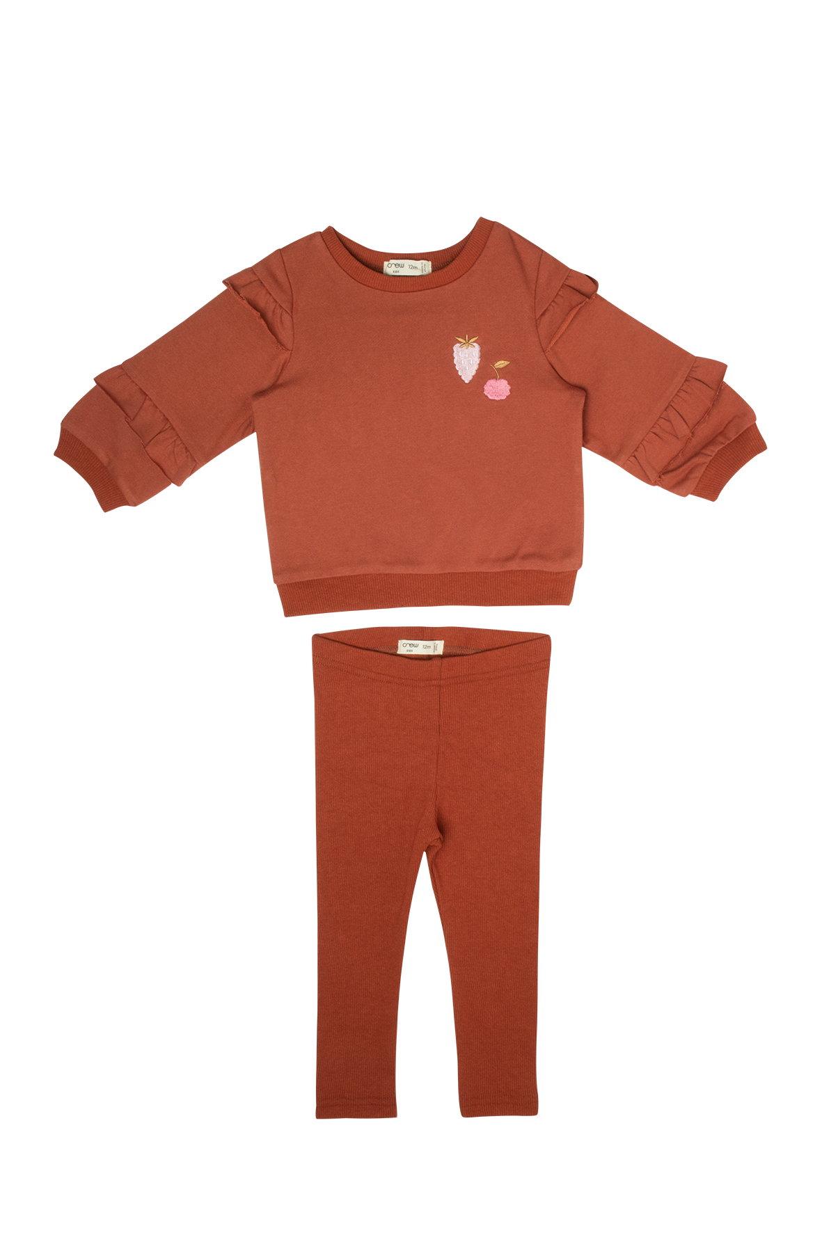 Nina Ruffled Set - Terracotta
