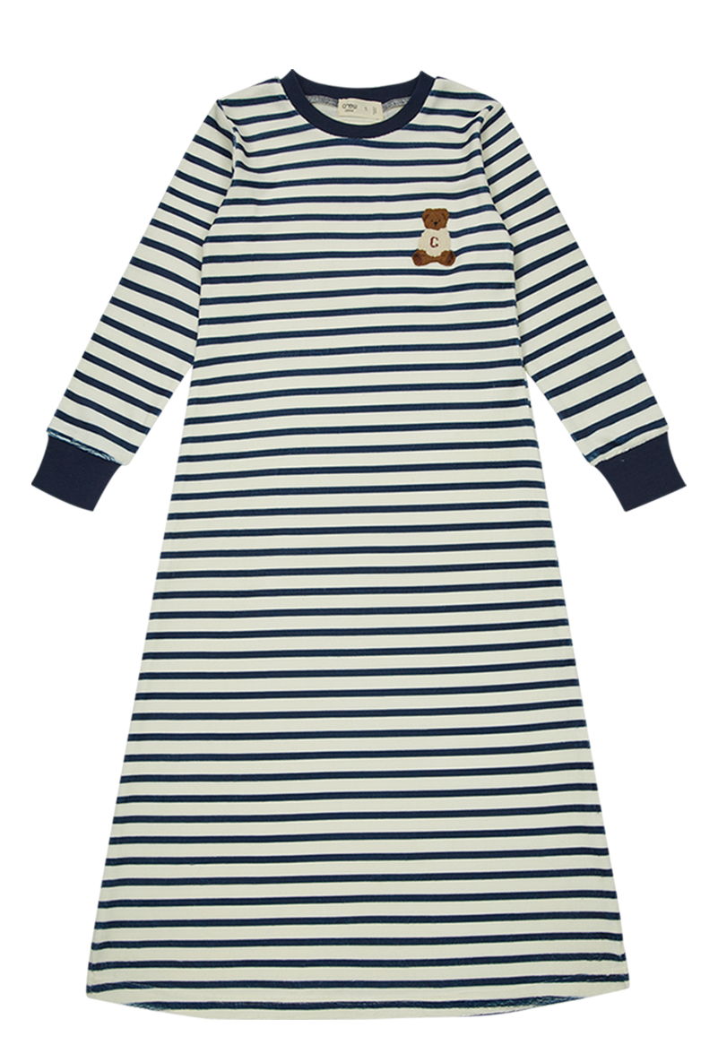 Teddy Lounge Nightgown - Navy