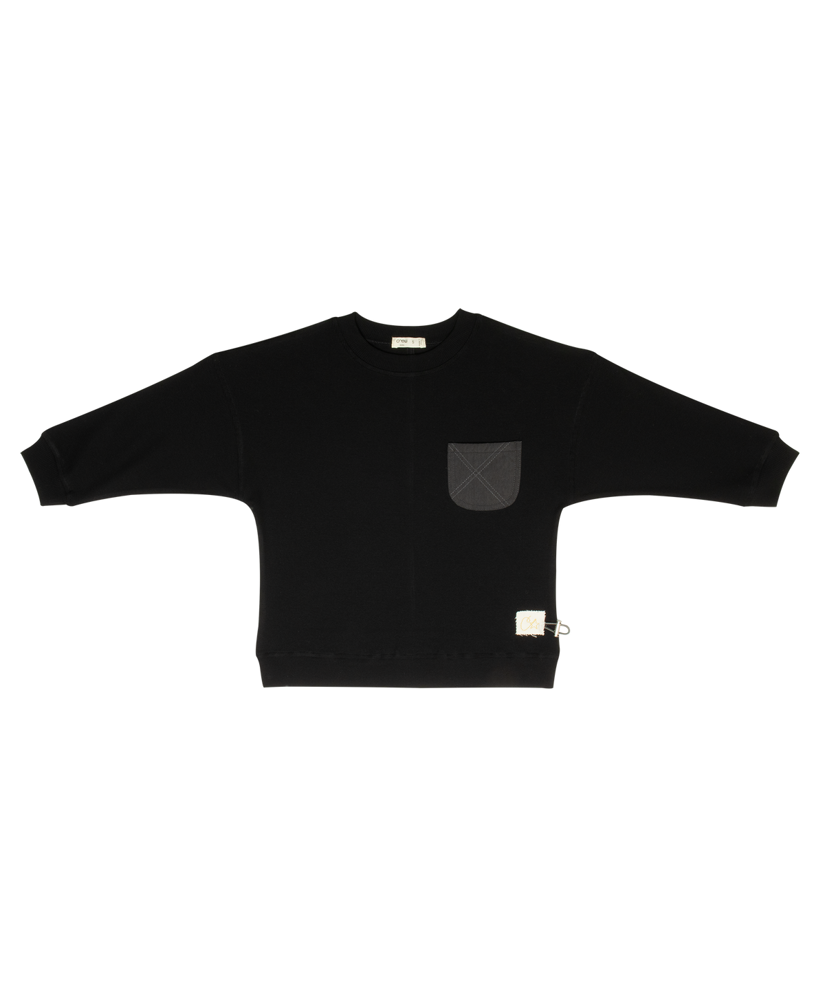 Teddi Ribbed Sweatshirt - Black