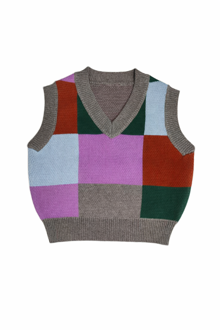 Soft Knit Vest - Grey
