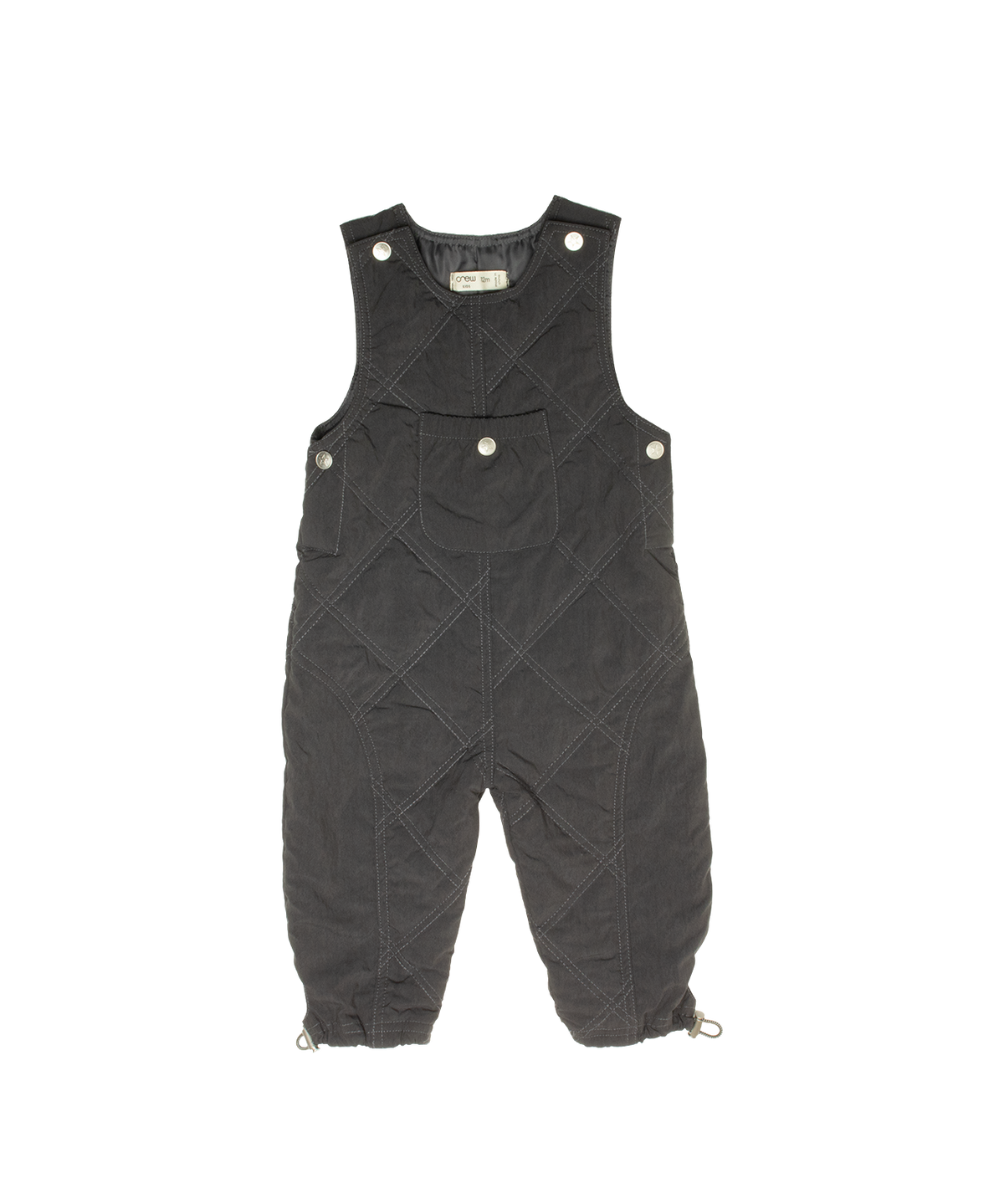 Teddi Quilted Overalls - Black