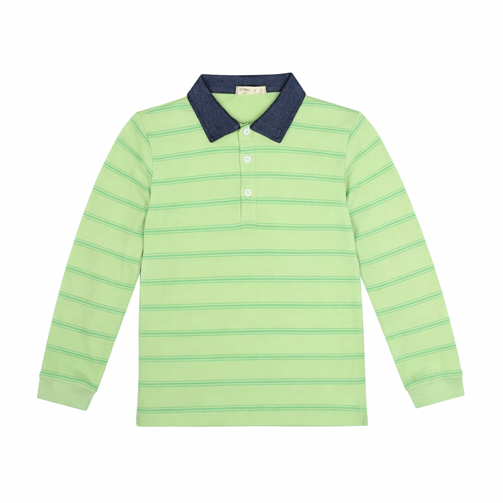 Cory Long Sleeve Polo - Green