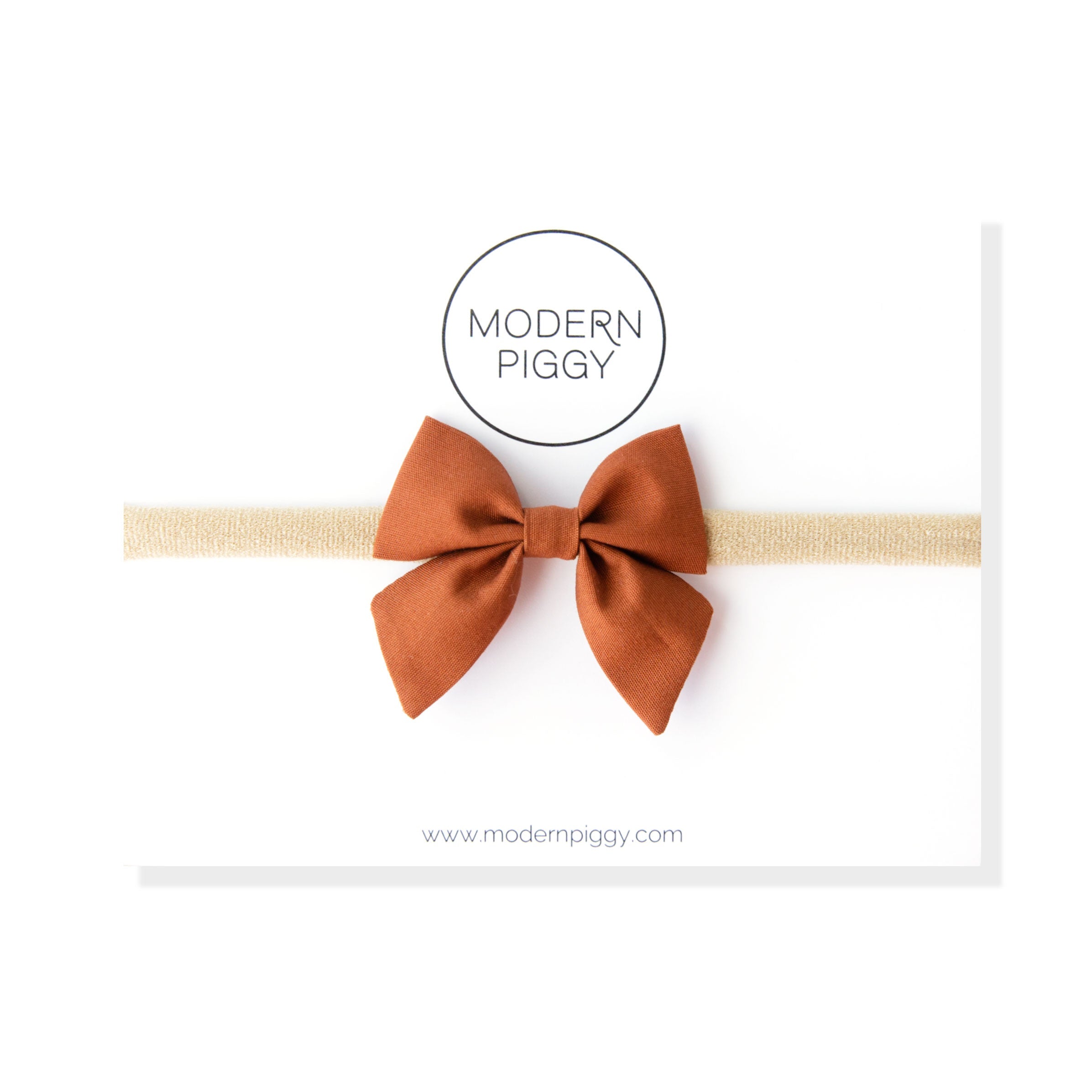 Raw Sienna | Mini Piggy Bow