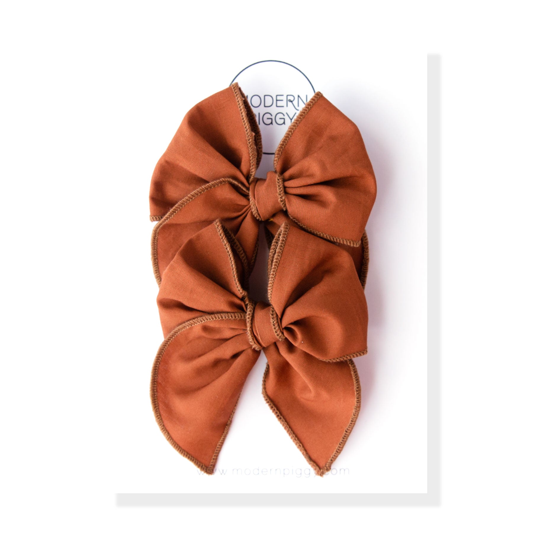 Raw Sienna | Pigtail Set - Petite Party Bow