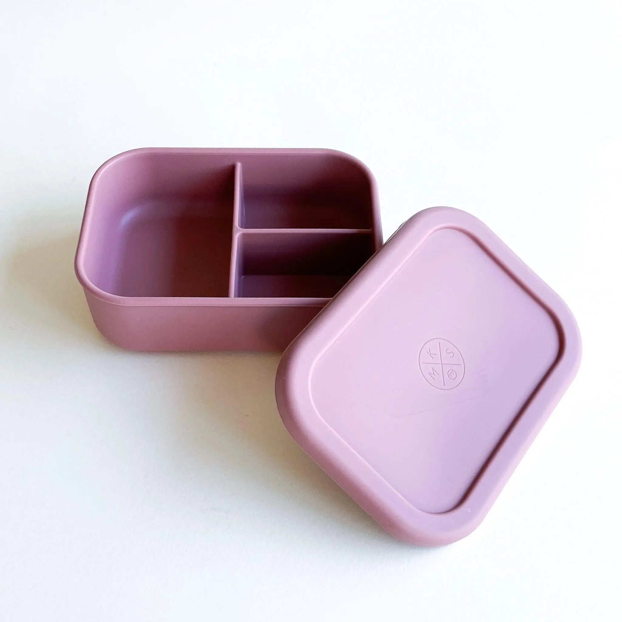 Silicone Bento Lunch & Snack Box for kids & adults Desert Rose