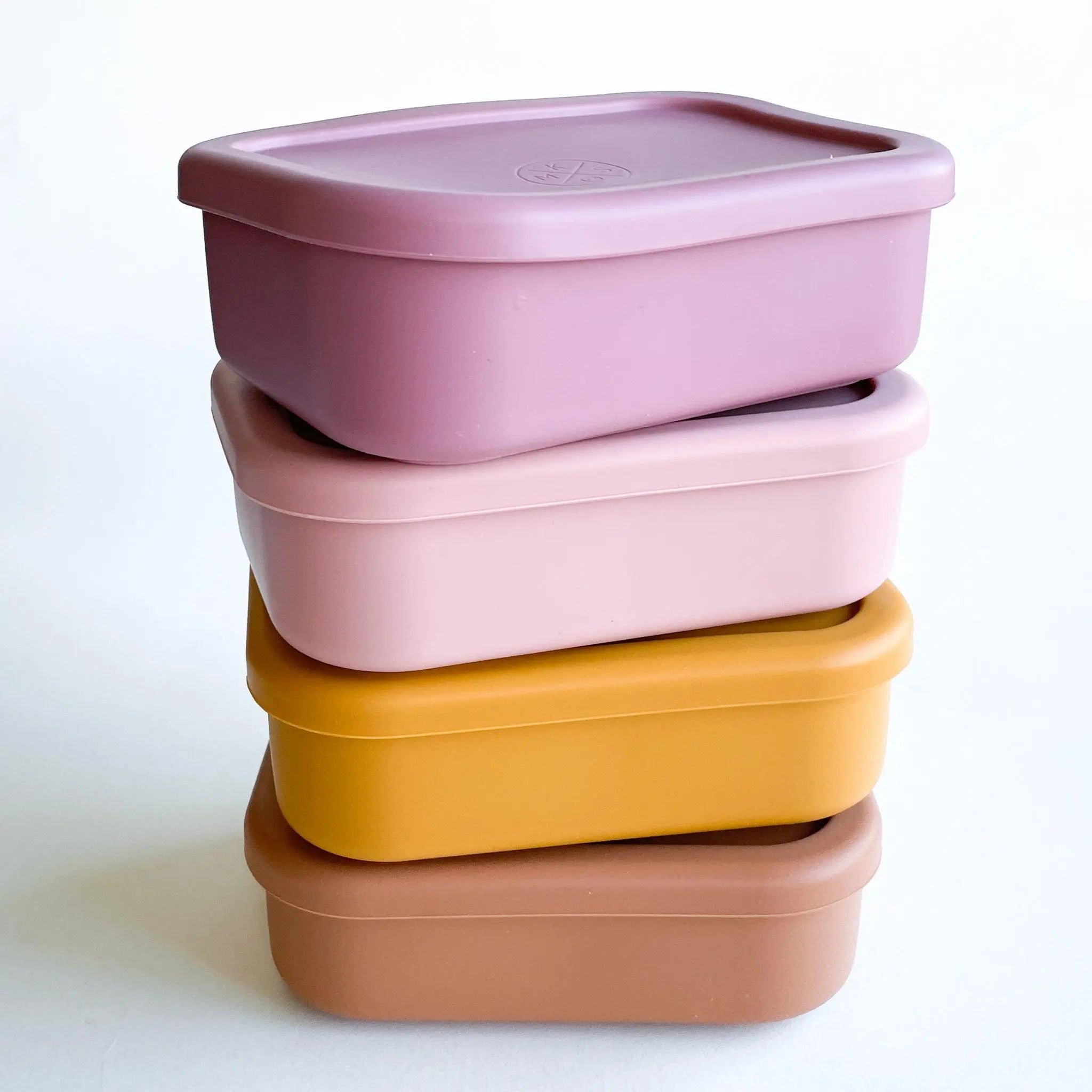 Silicone Bento Lunch & Snack Box for kids & adults Desert Rose