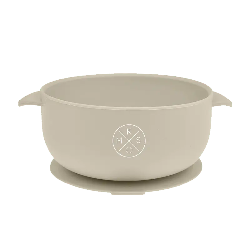 Silicone Bowl with lid - Beige